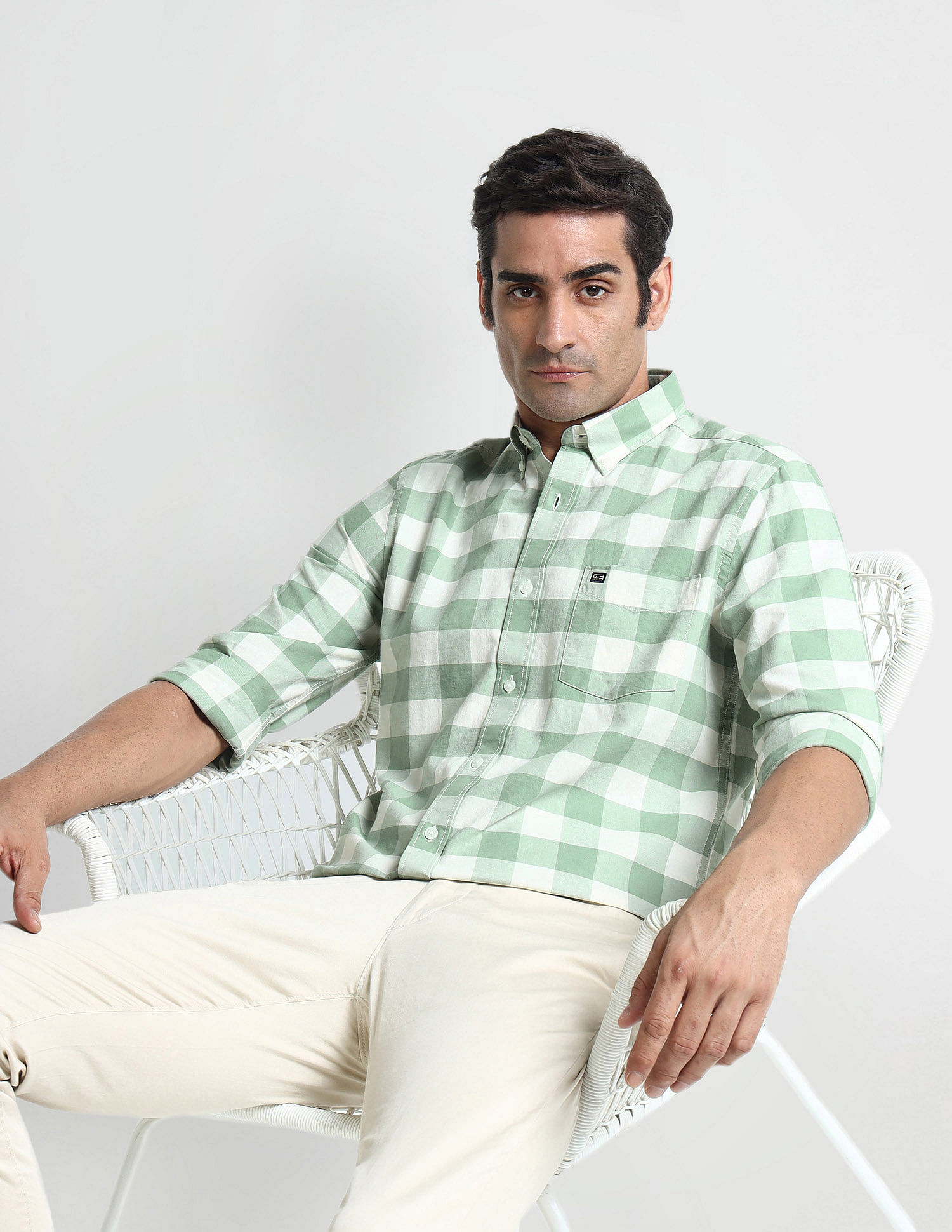 Arrow Sport Buffalo Check Cotton Shirt