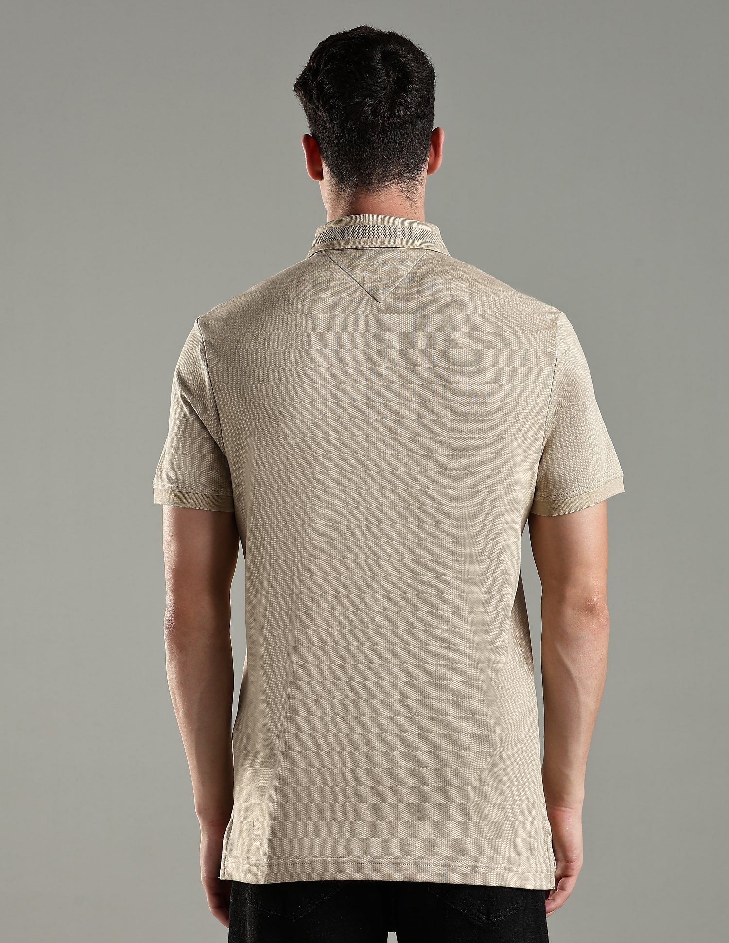 Tommy Hilfiger Solid Regular Fit Cotton Polo T-Shirt