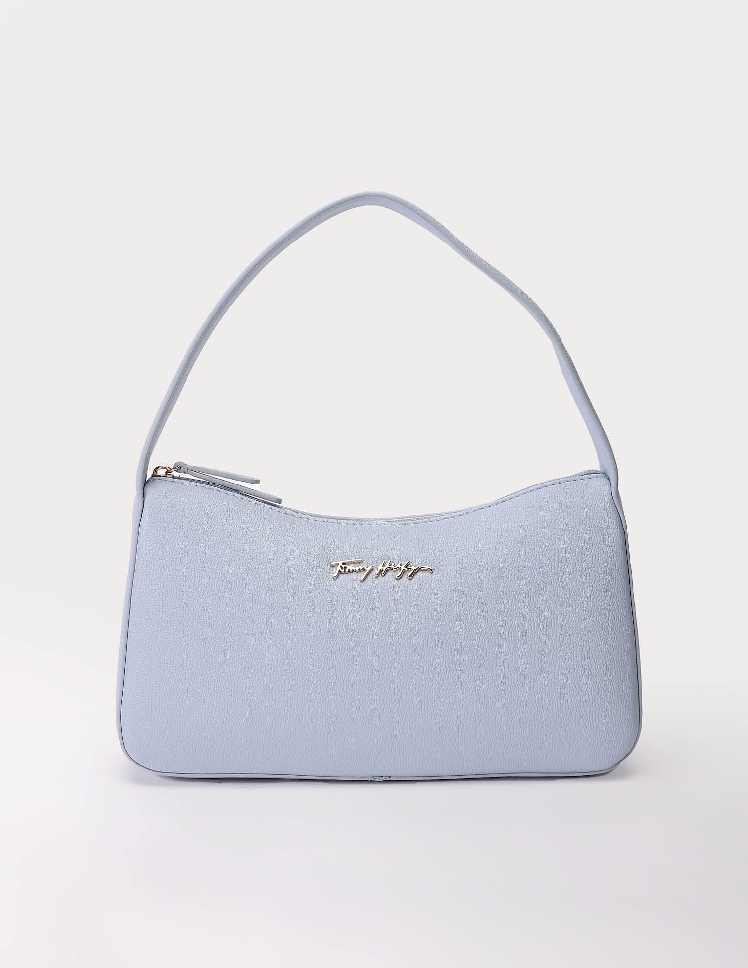Tommy Hilfiger Solid Blue Pu Shoulder Bag