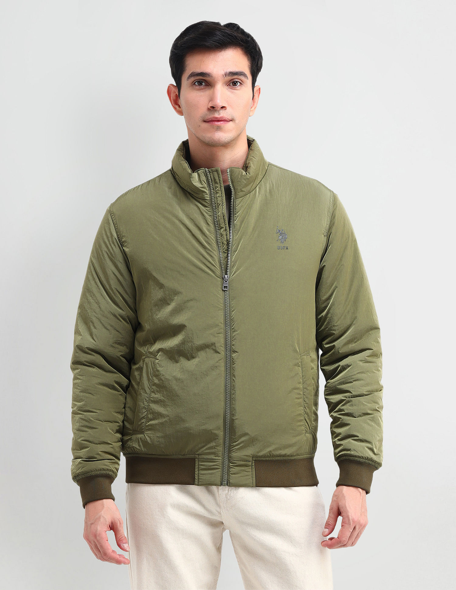 U.S. Polo Assn. Denim Co. Solid High Neck Jacket