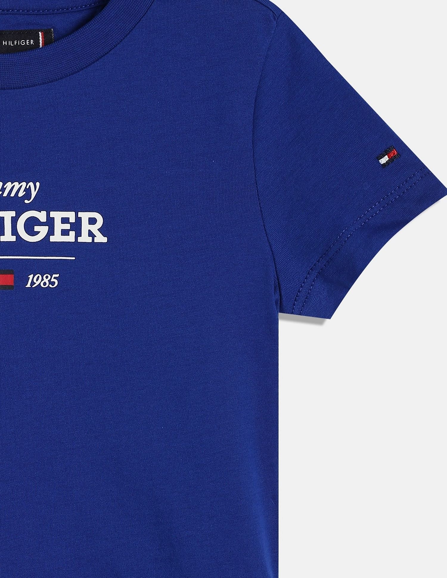 Tommy Hilfiger Kids Boys Logo Regular-Fit Cotton T-Shirt