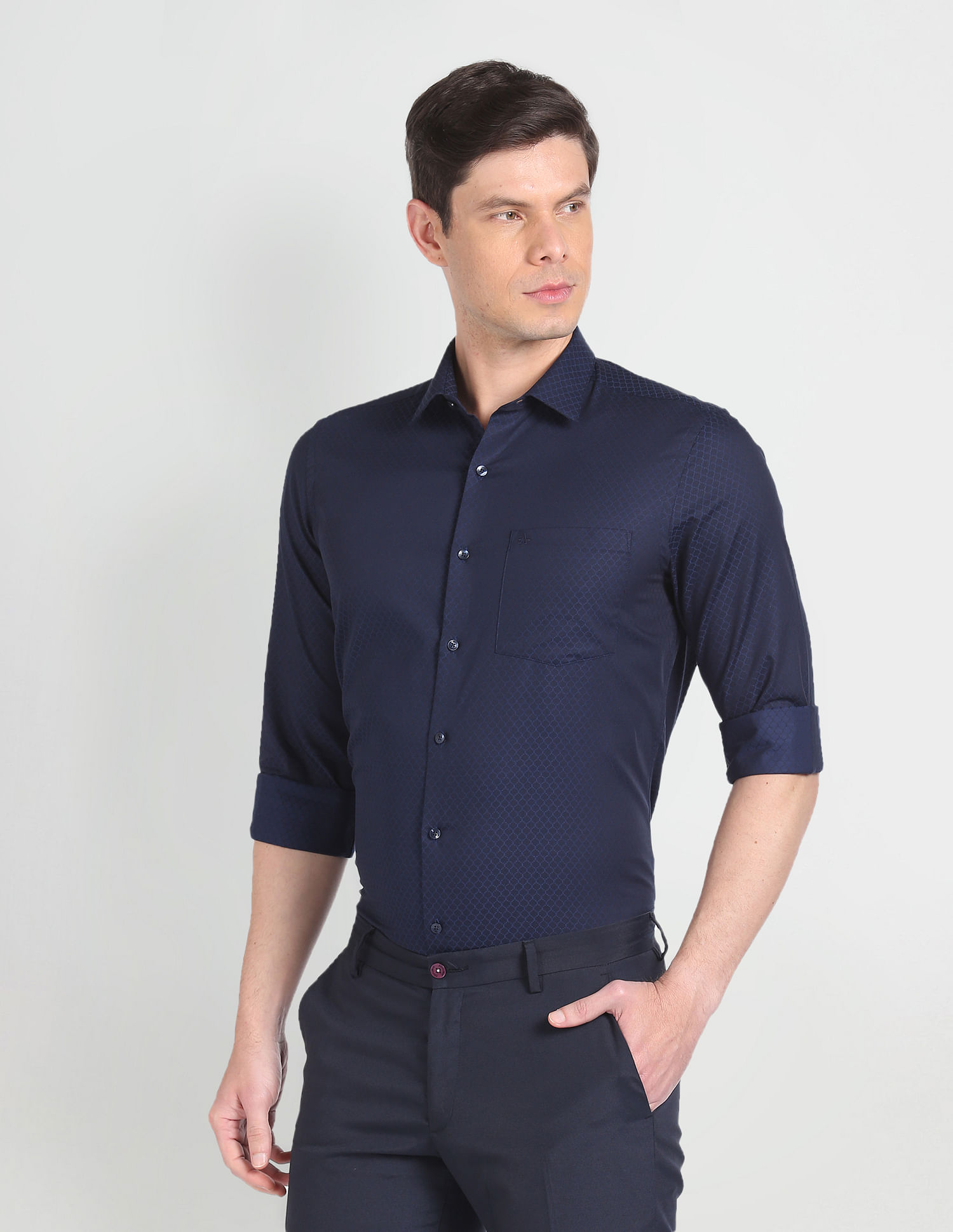 Arrow Windowpane Check Twill Shirt