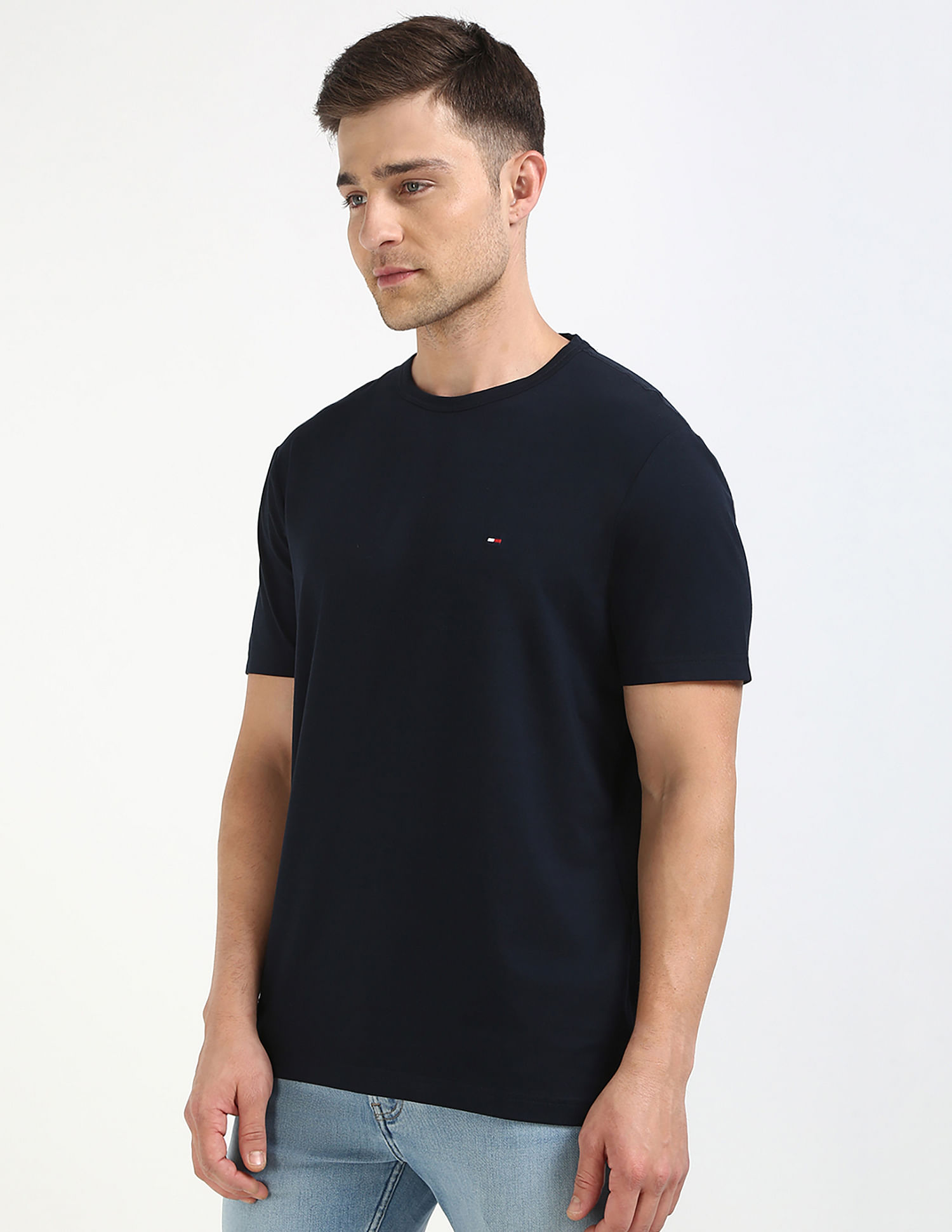 Tommy Hilfiger Solid Regular-Fit Cotton T-Shirt