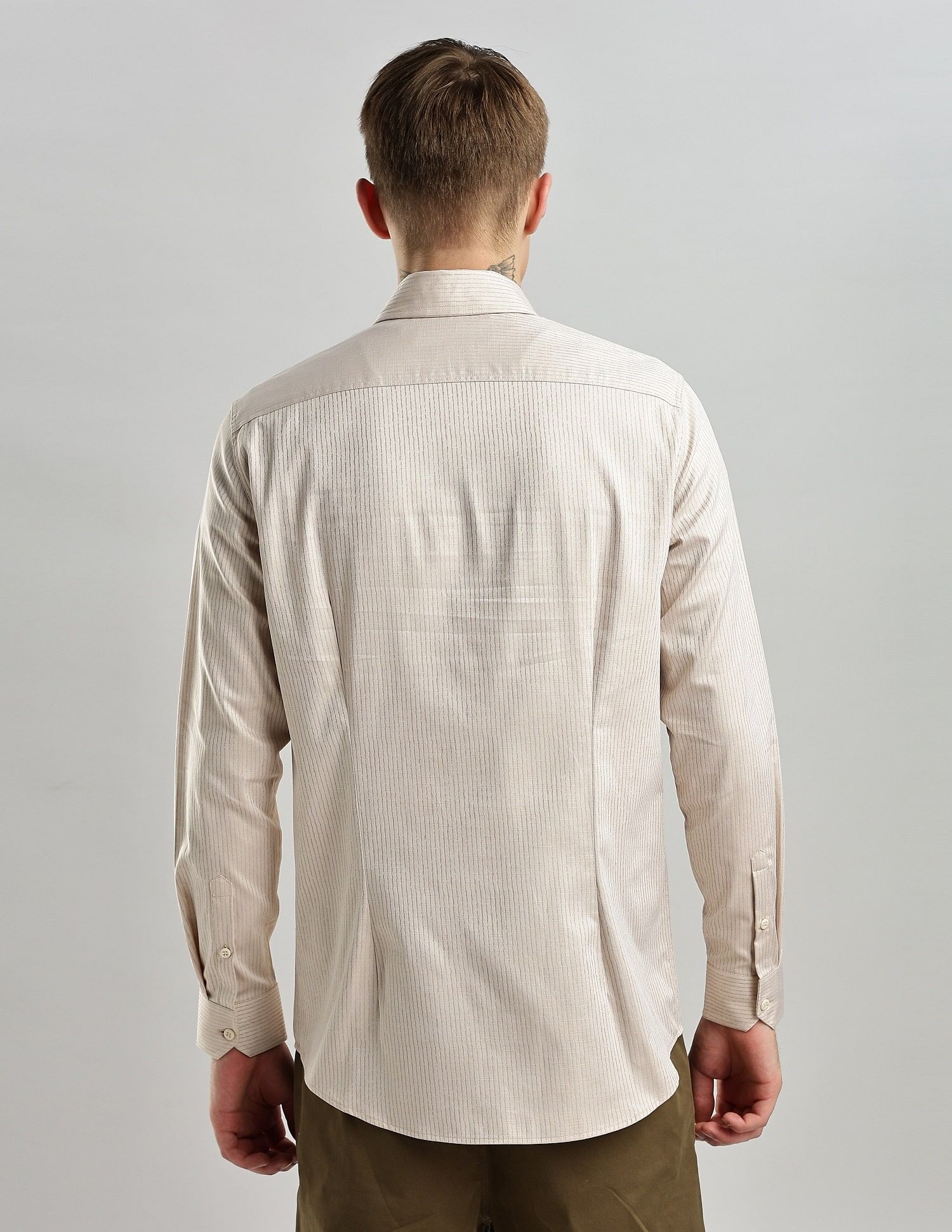 Calvin Klein Jeans Solid Slim Fit Plain Woven Shirt