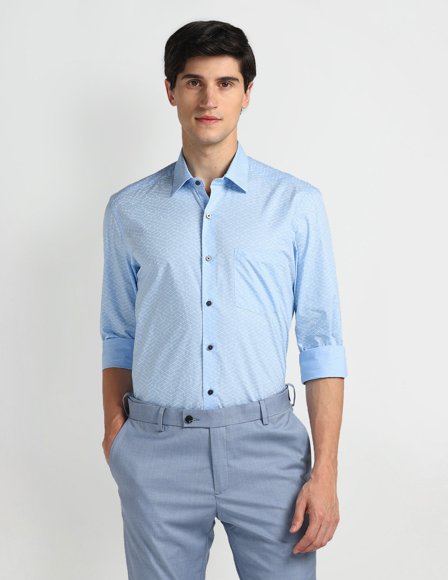 Arrow Geometric Print Slim Fit Shirt