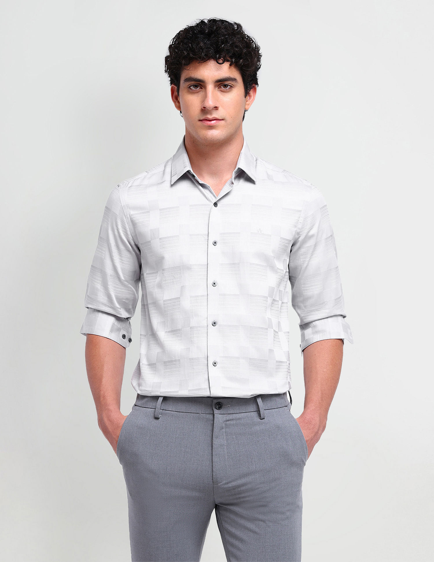 Arrow Newyork Manhattan Slim Fit Dobby Shirt