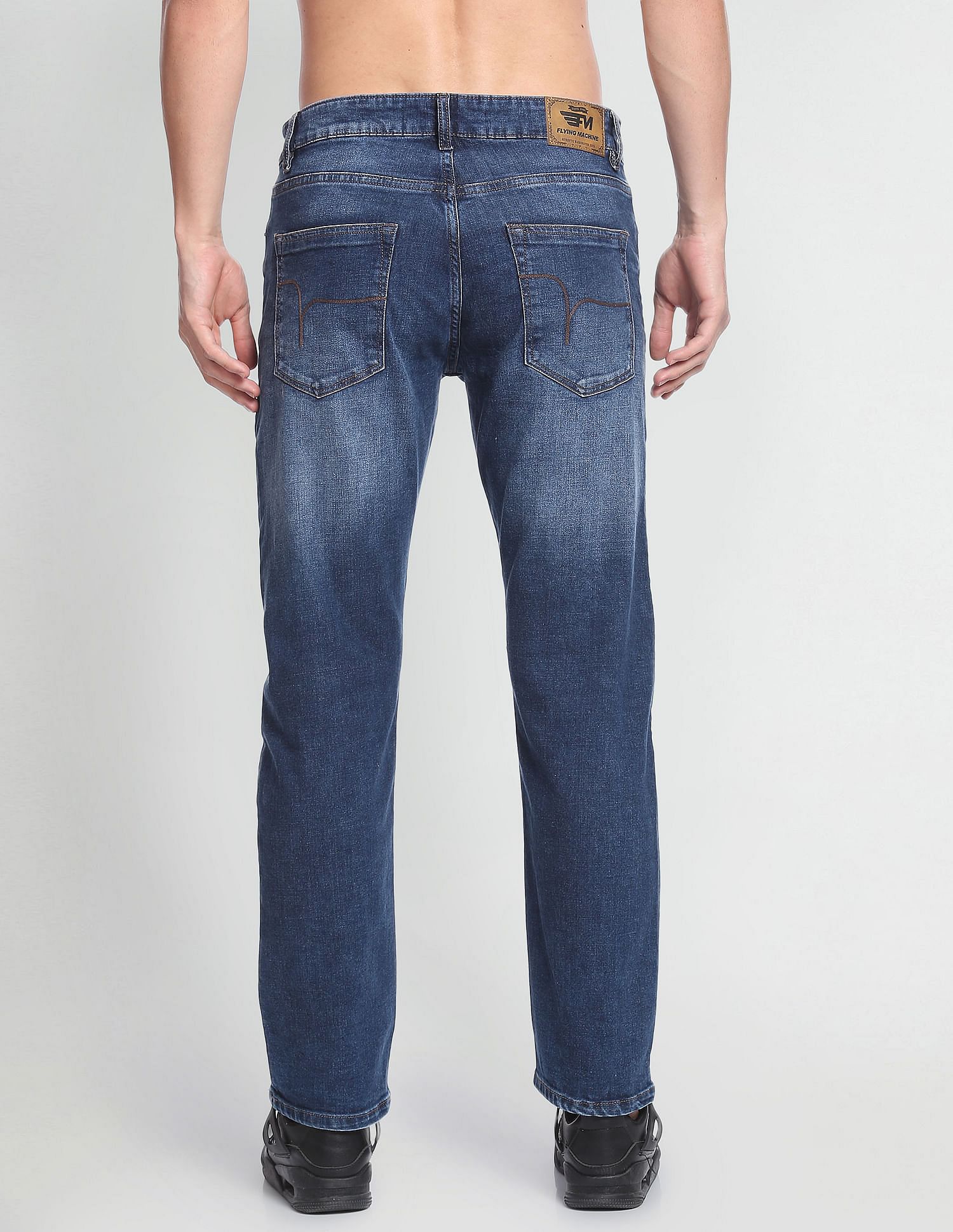 Flying Machine Stone Wash F-Jango Straight Fit Jeans