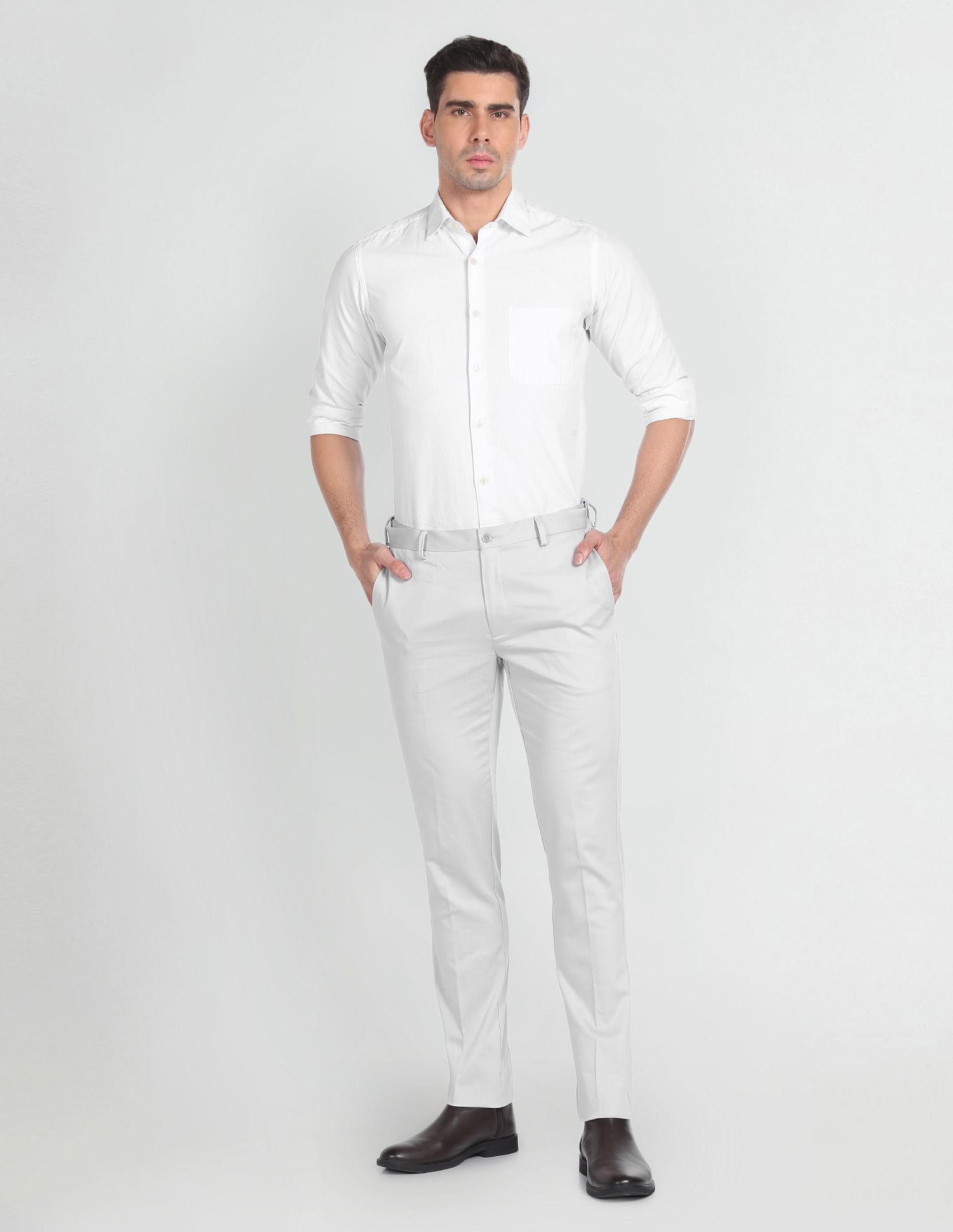 Arrow Slim Fit Autoflex Formal Trousers