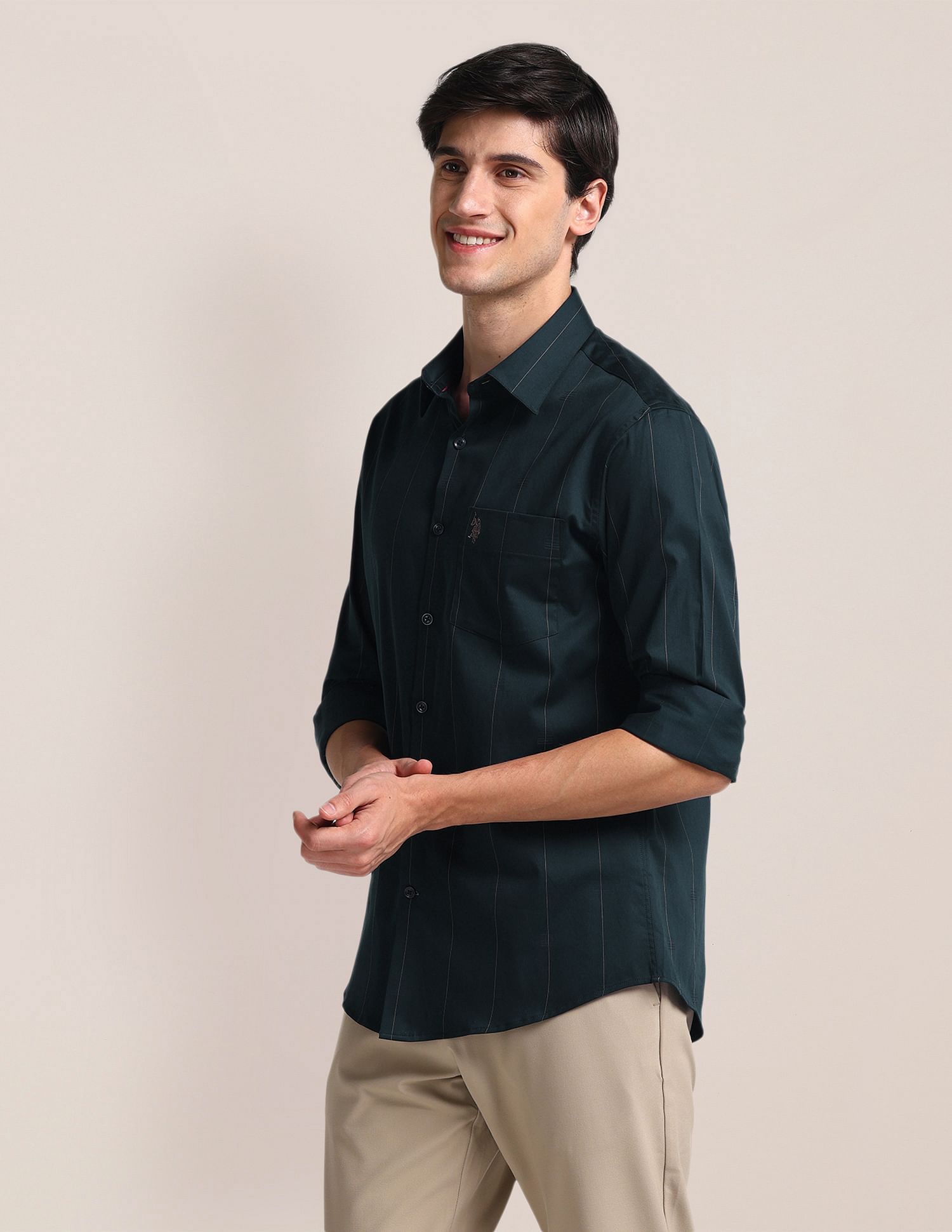 U.S. Polo Assn. Vertical Stripe Regular Fit Shirt
