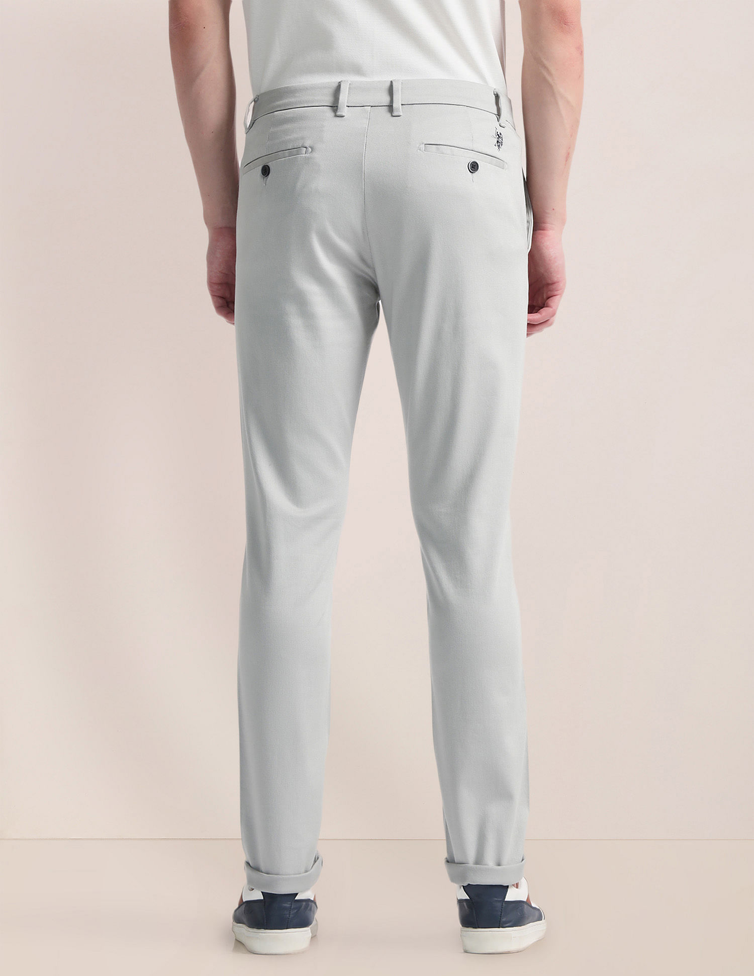 U.S. Polo Assn. Slim Straight Solid Trousers