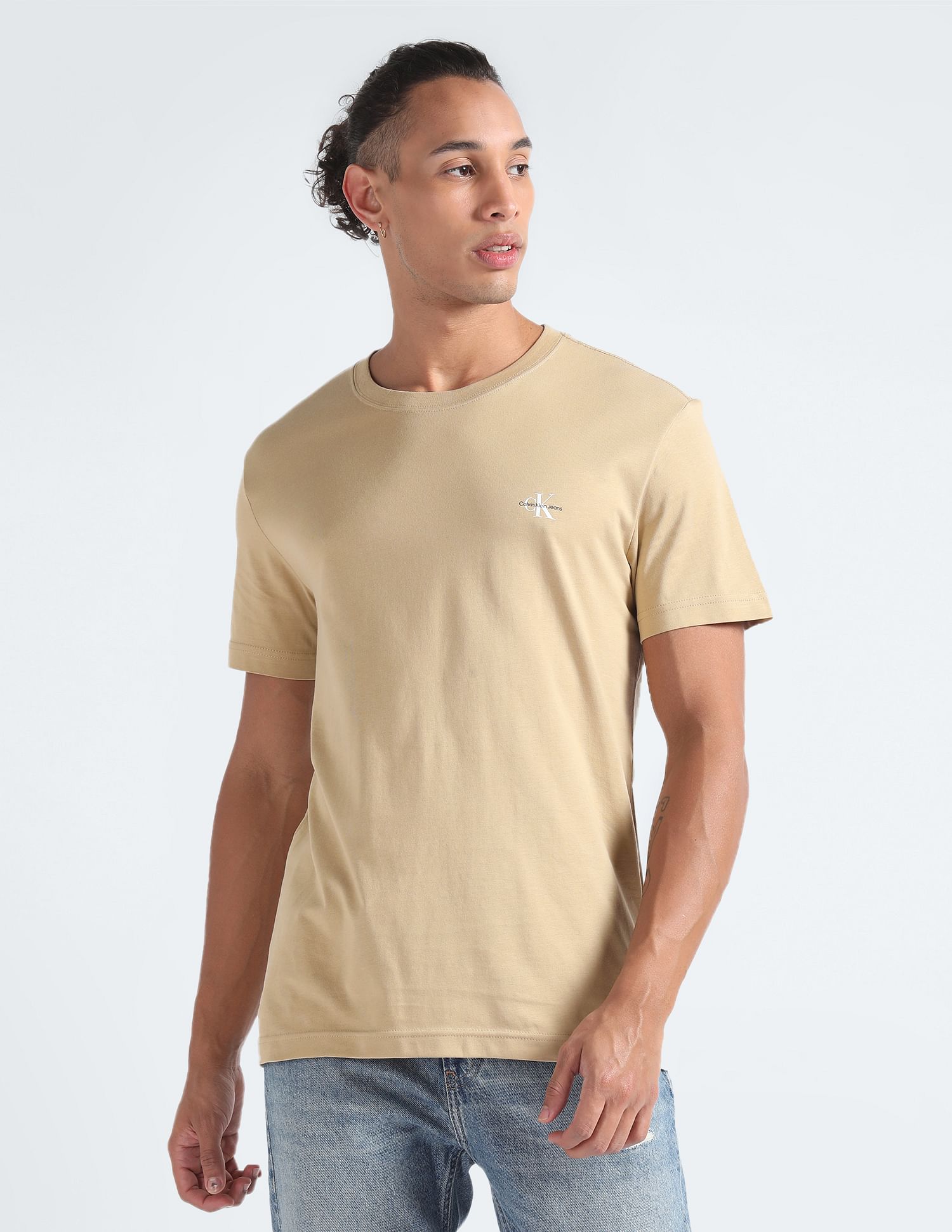 Calvin Klein Jeans Sustainable Solid T-Shirt - Pack Of 2