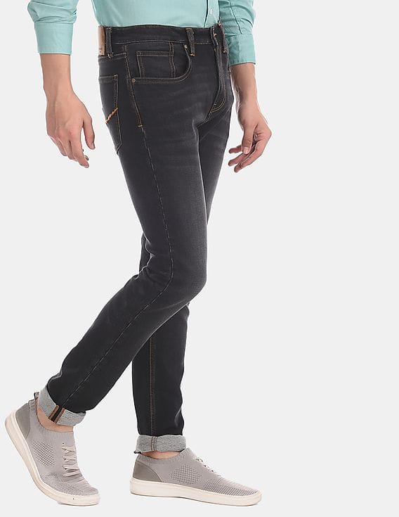Buy Arvind Men Men Blue Slim Fit Cotton 
