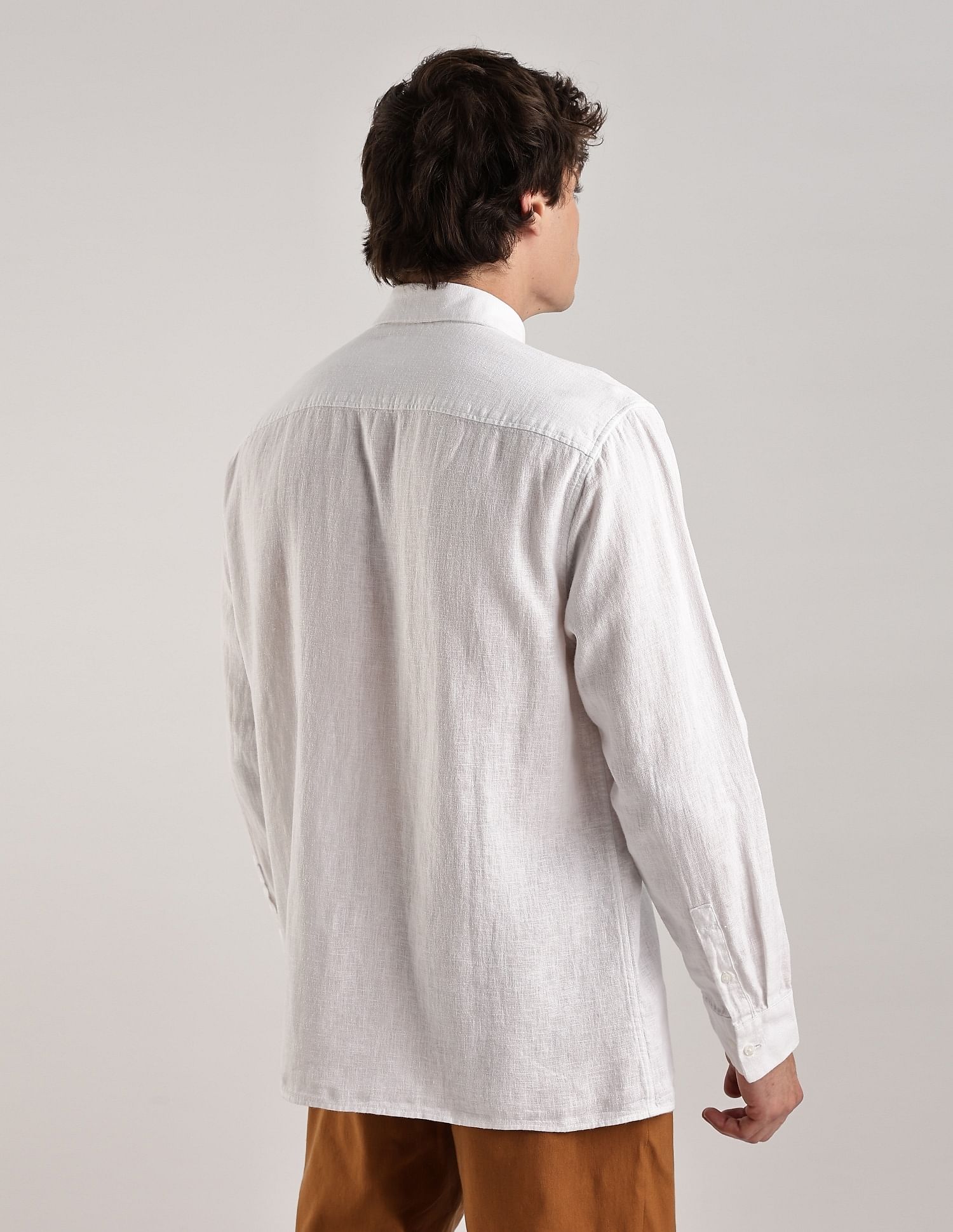 Calvin Klein Jeans Solid Regular-Fit Cotton Shirt