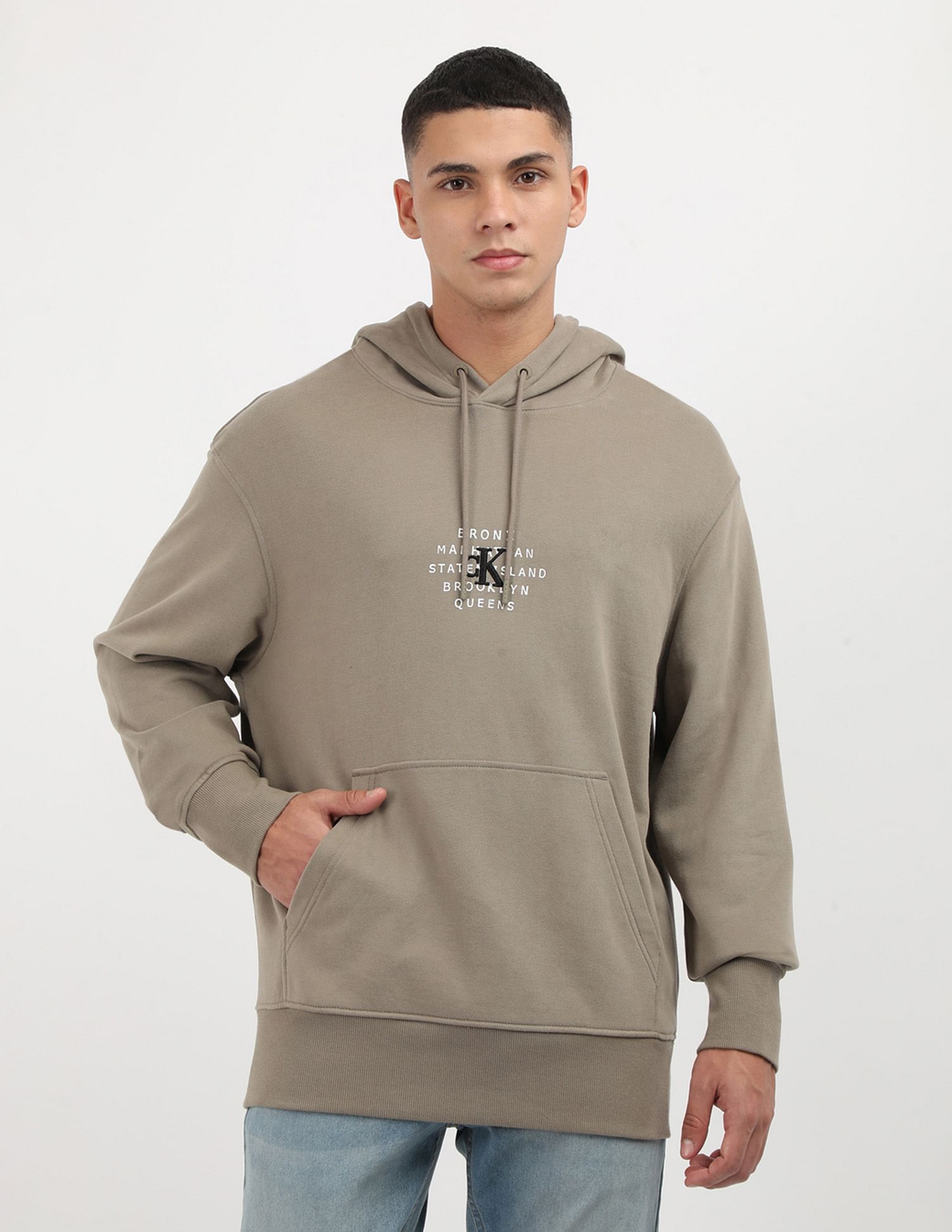 Calvin Klein Jeans New York Stamp Graphic Hooded Sweatshirt