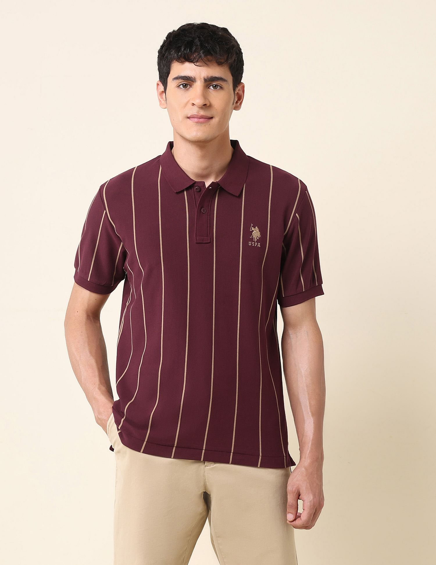 U.S. Polo Assn. Vertical Striped Classic Polo Shirt