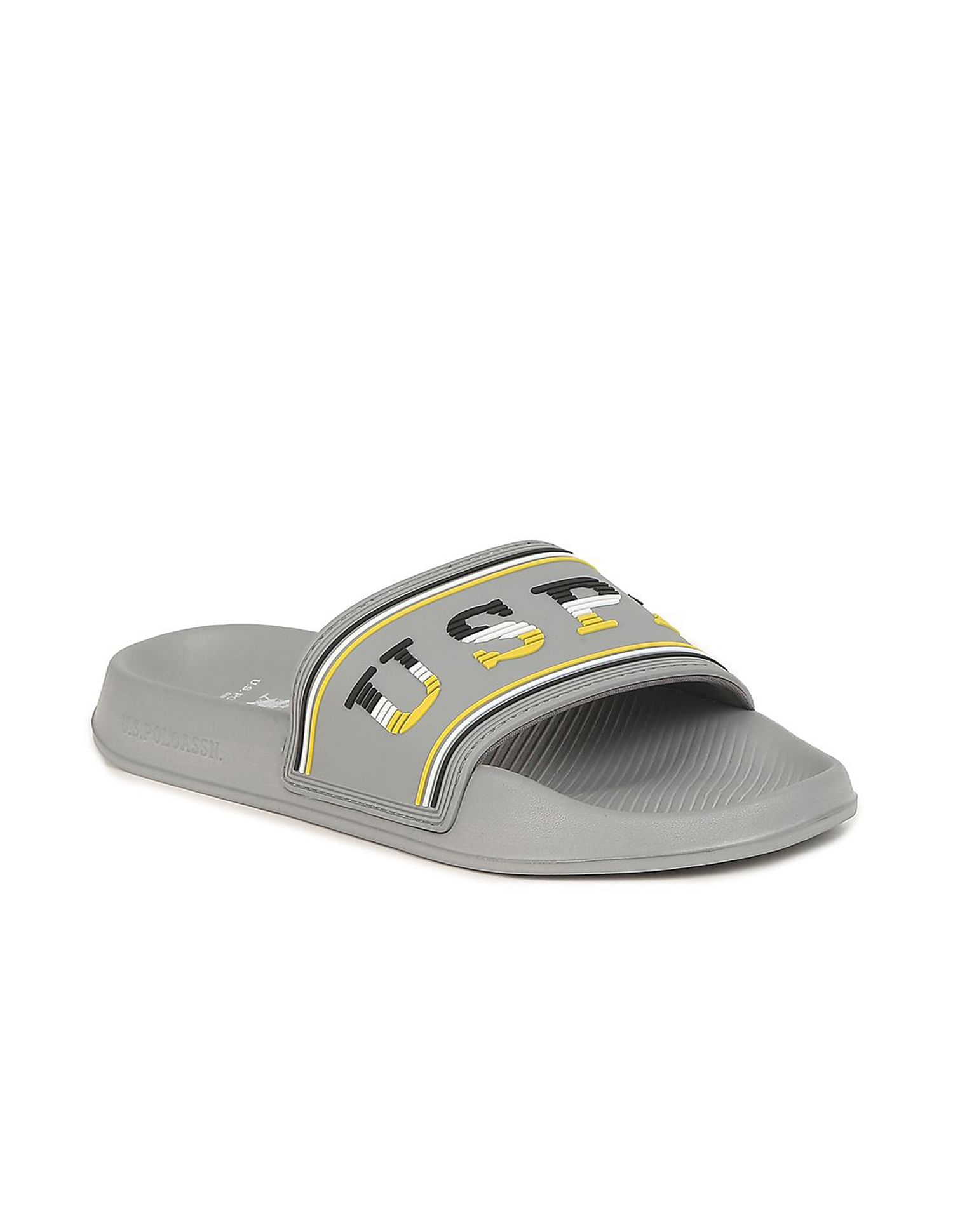 U.S. Polo Assn. Men Embossed Logo Non-Skid Lightweight Nordin Slides