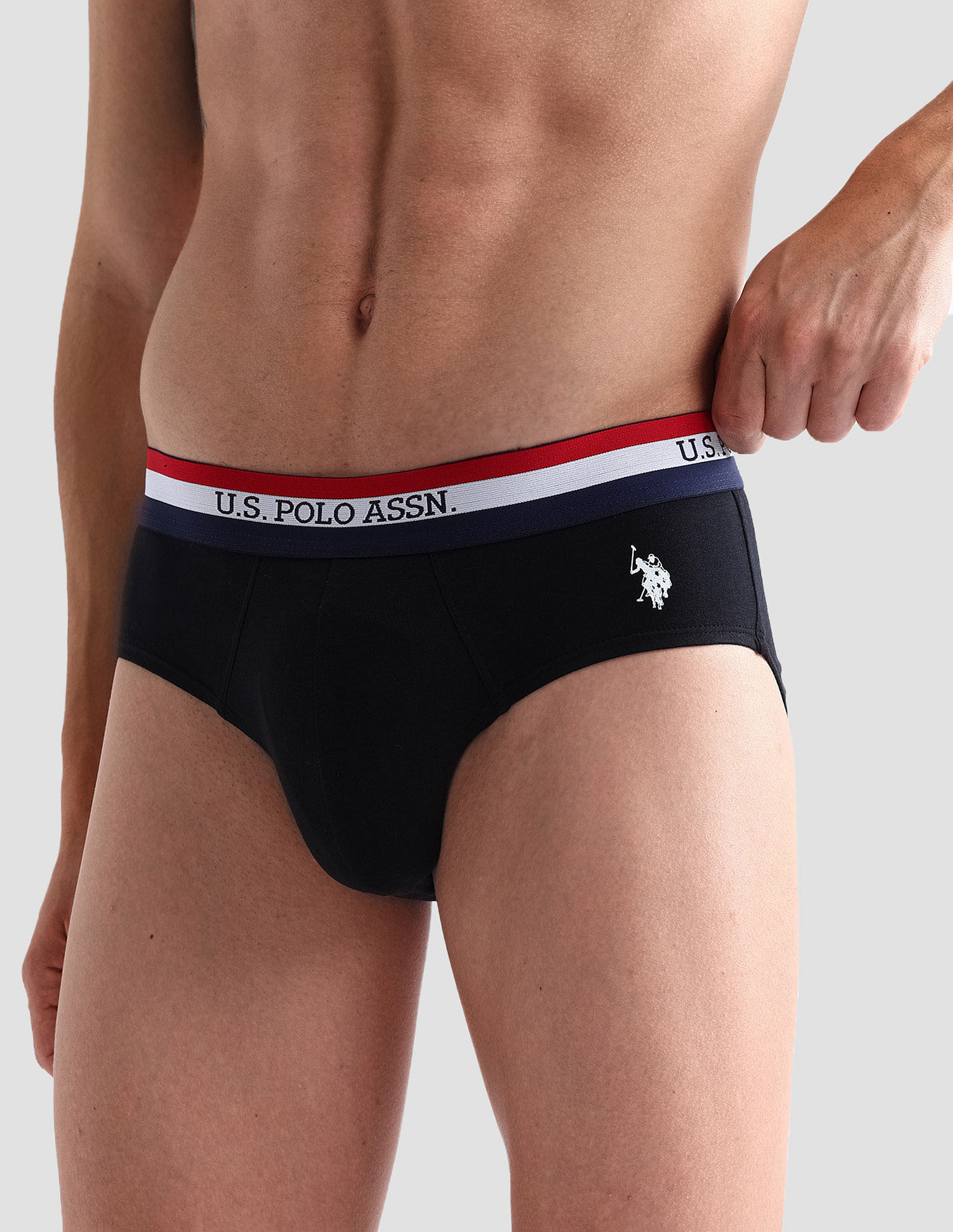USPA Innerwear Striped Waistband EB002 Briefs - Pack Of 2