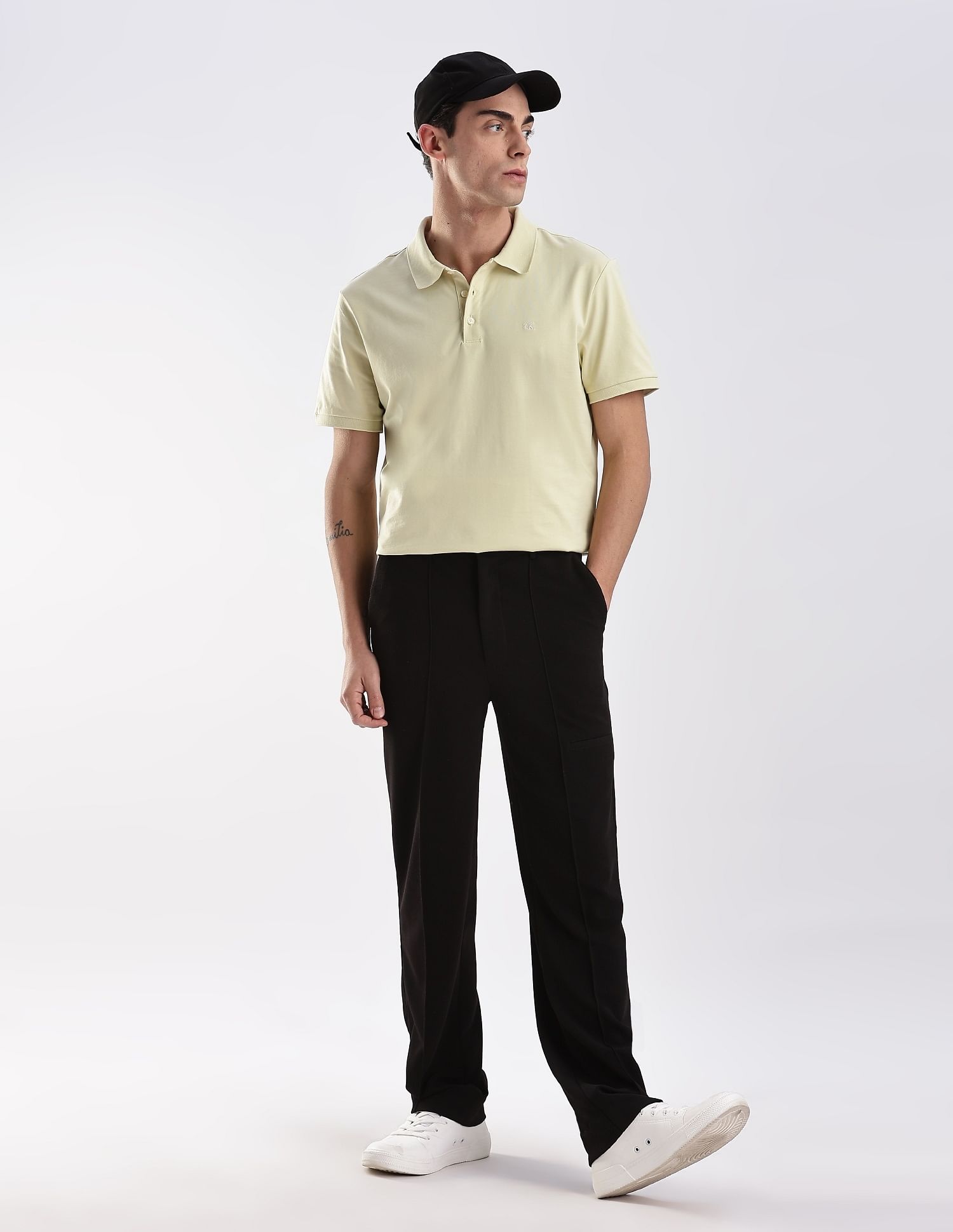 Calvin Klein Jeans Regular-Fit Solid Cotton Polo Shirt