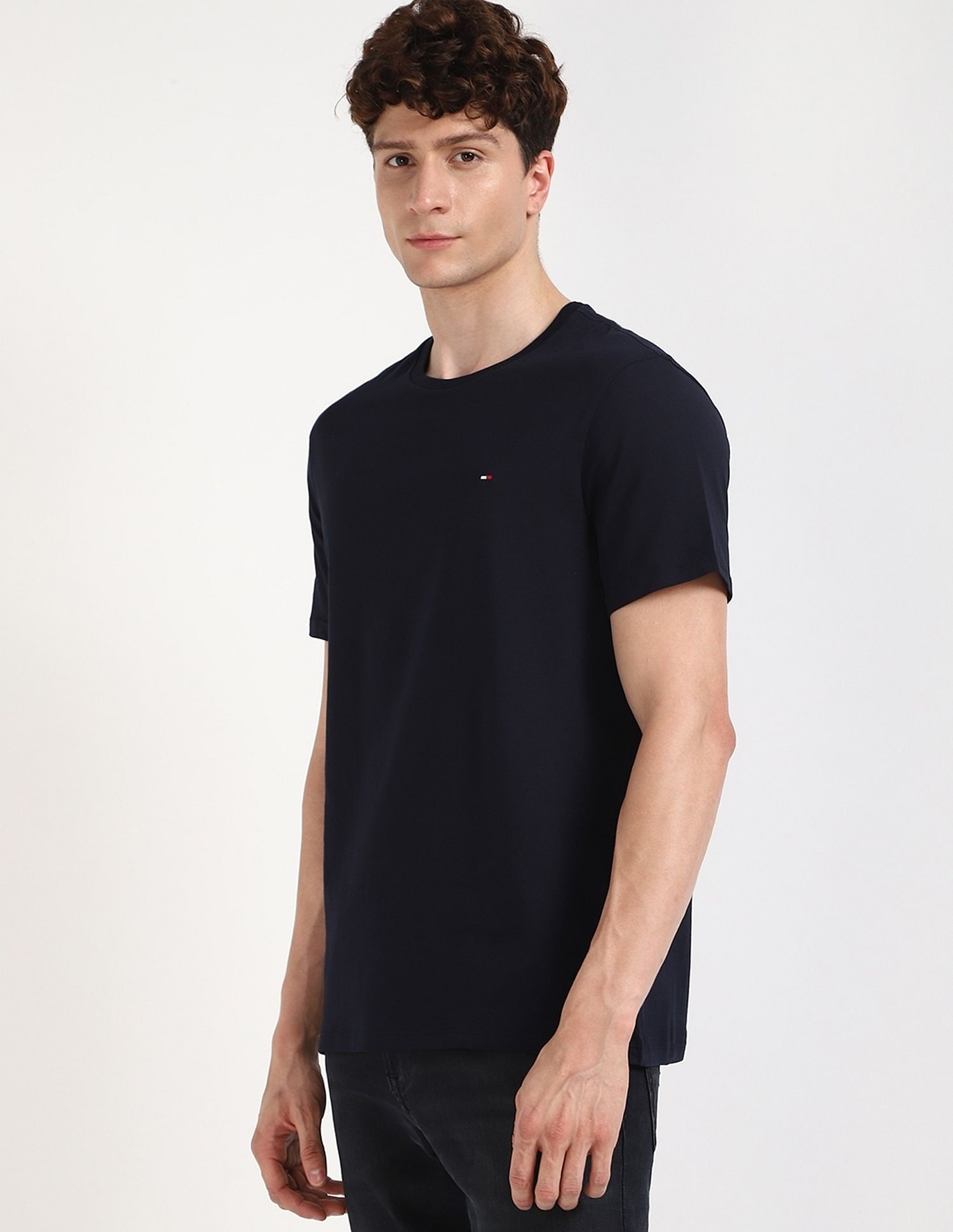 Tommy Hilfiger Solid Regular-Fit Cotton T-Shirt