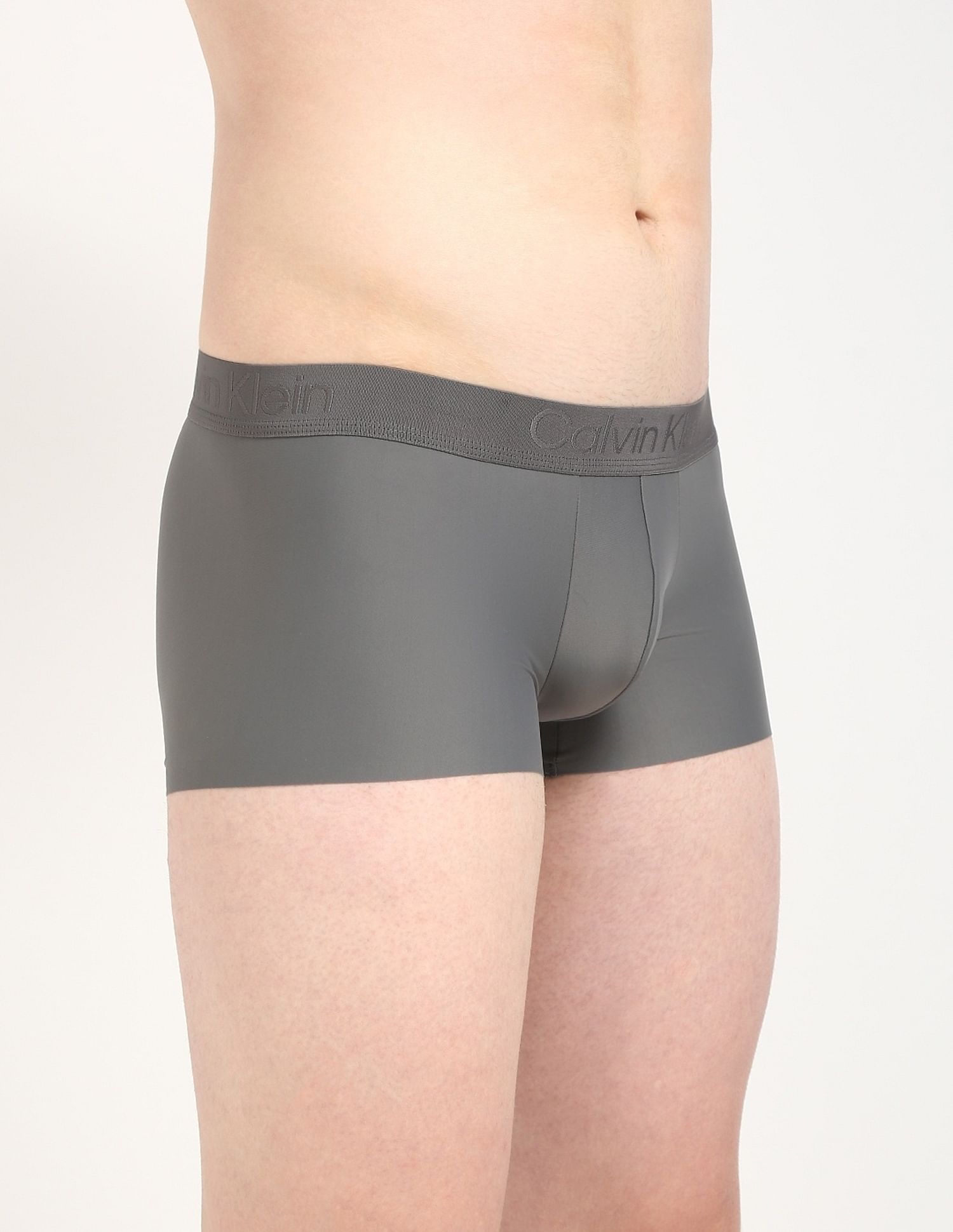 Calvin Klein Underwear Mid Rise Solid Grey Trunks