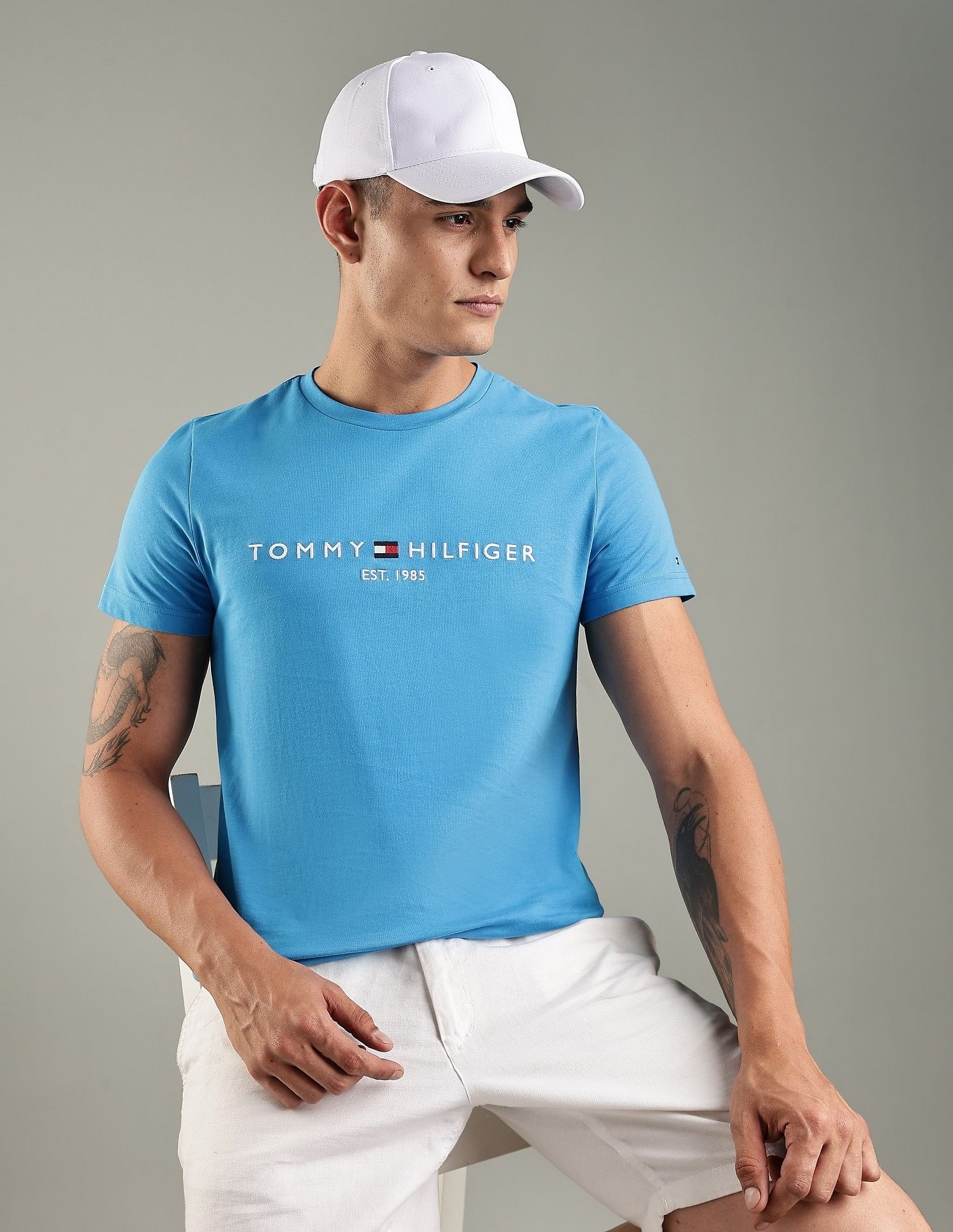 Tommy Hilfiger Embroidered Logo Regular-Fit Cotton T-Shirt