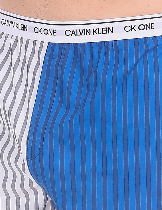 Blue and white 2025 striped calvin klein underwear