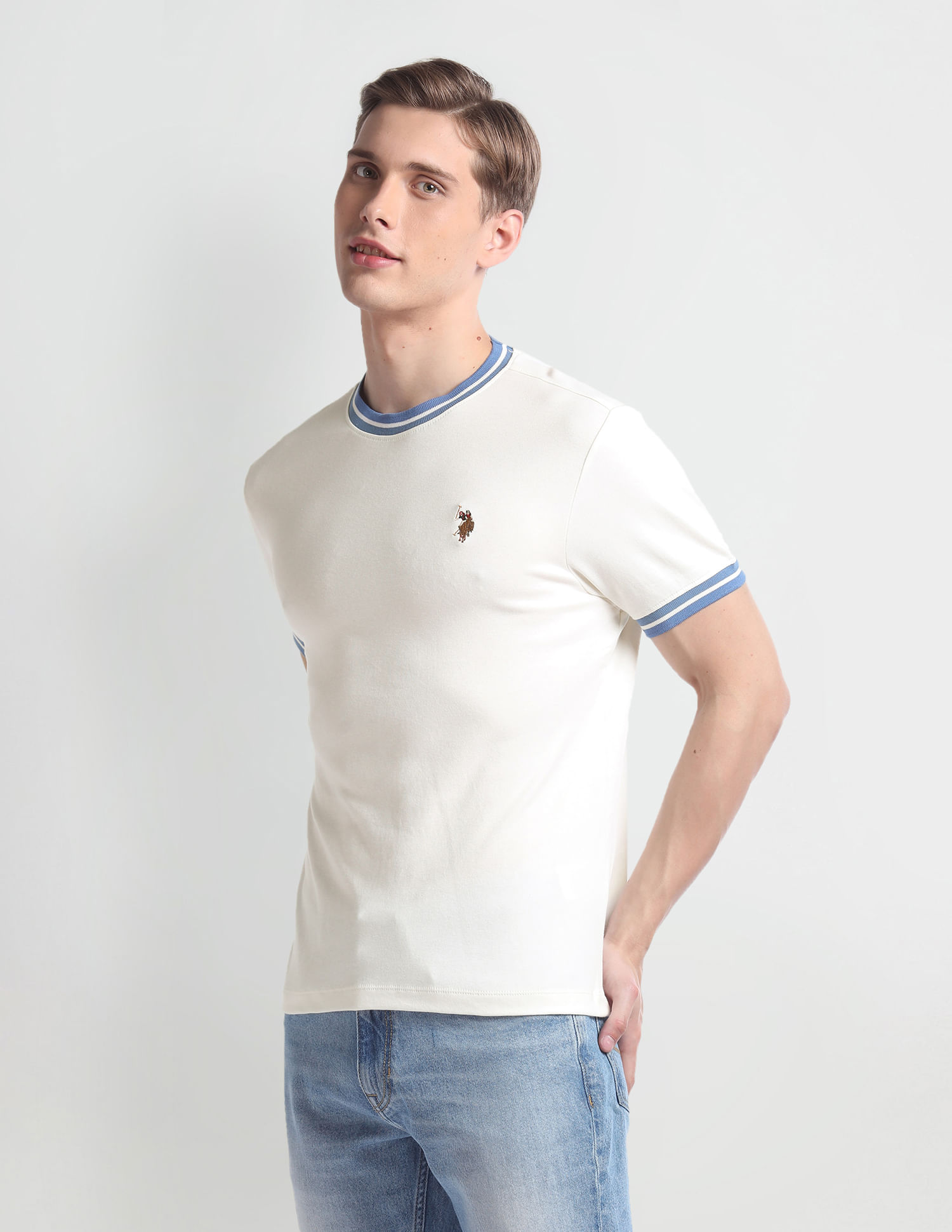 U.S. Polo Assn. Denim Co. Crew Neck Solid T-Shirt