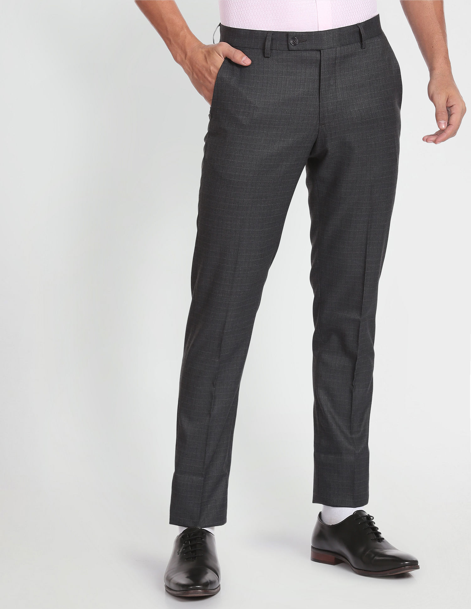 Light Grey Solid Full Length Formal Women Regular Fit Trousers - Selling  Fast at Pantaloons.com