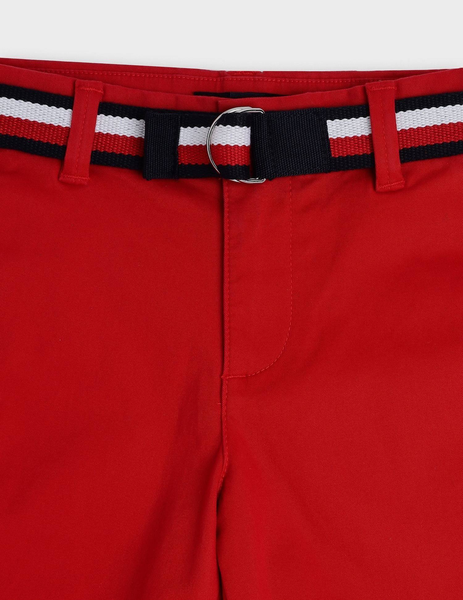 Tommy Hilfiger Kids Boys Solid Regular-Fit Cotton Shorts
