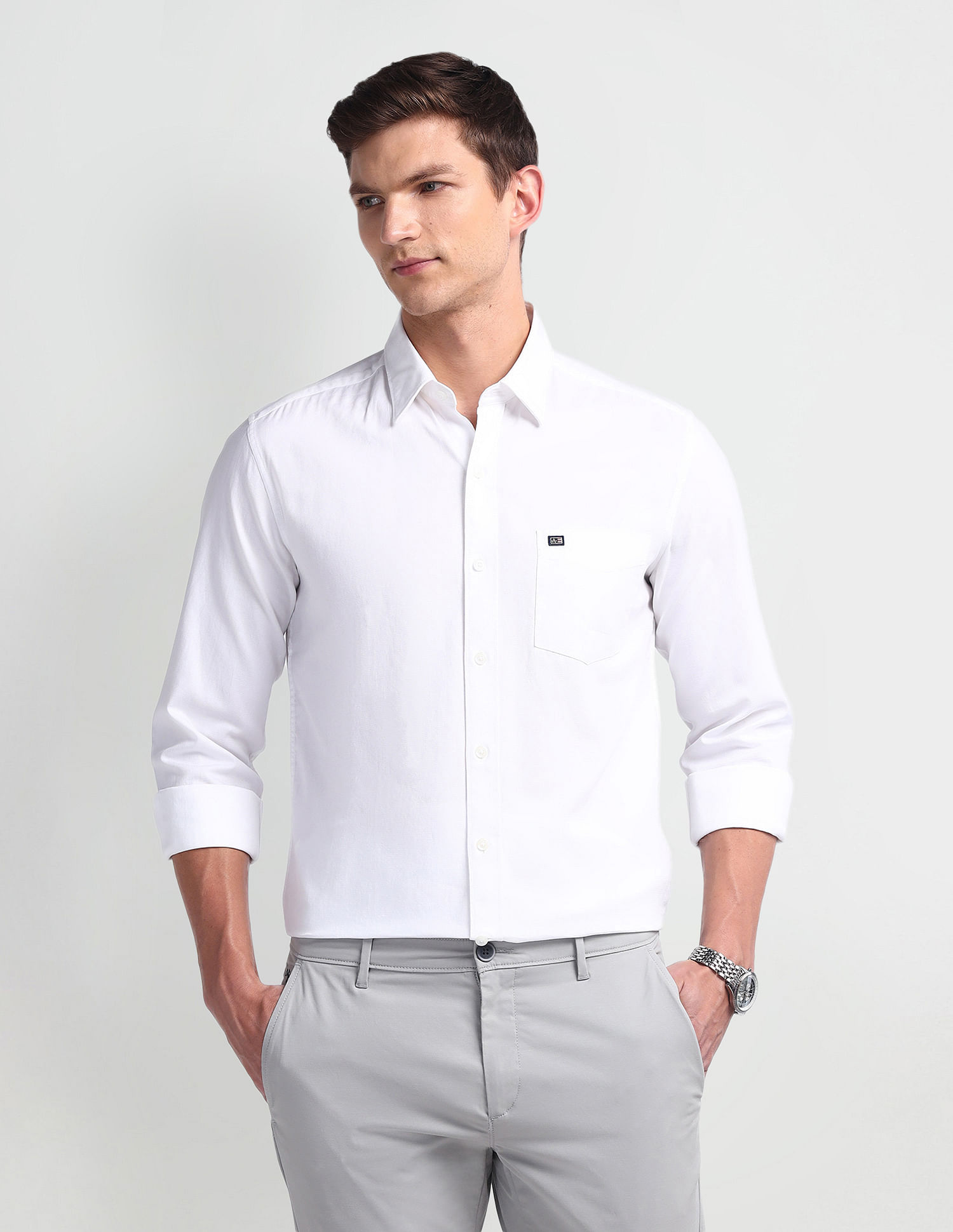 Arrow Sport Manhattan Slim Fit Cotton Shirt
