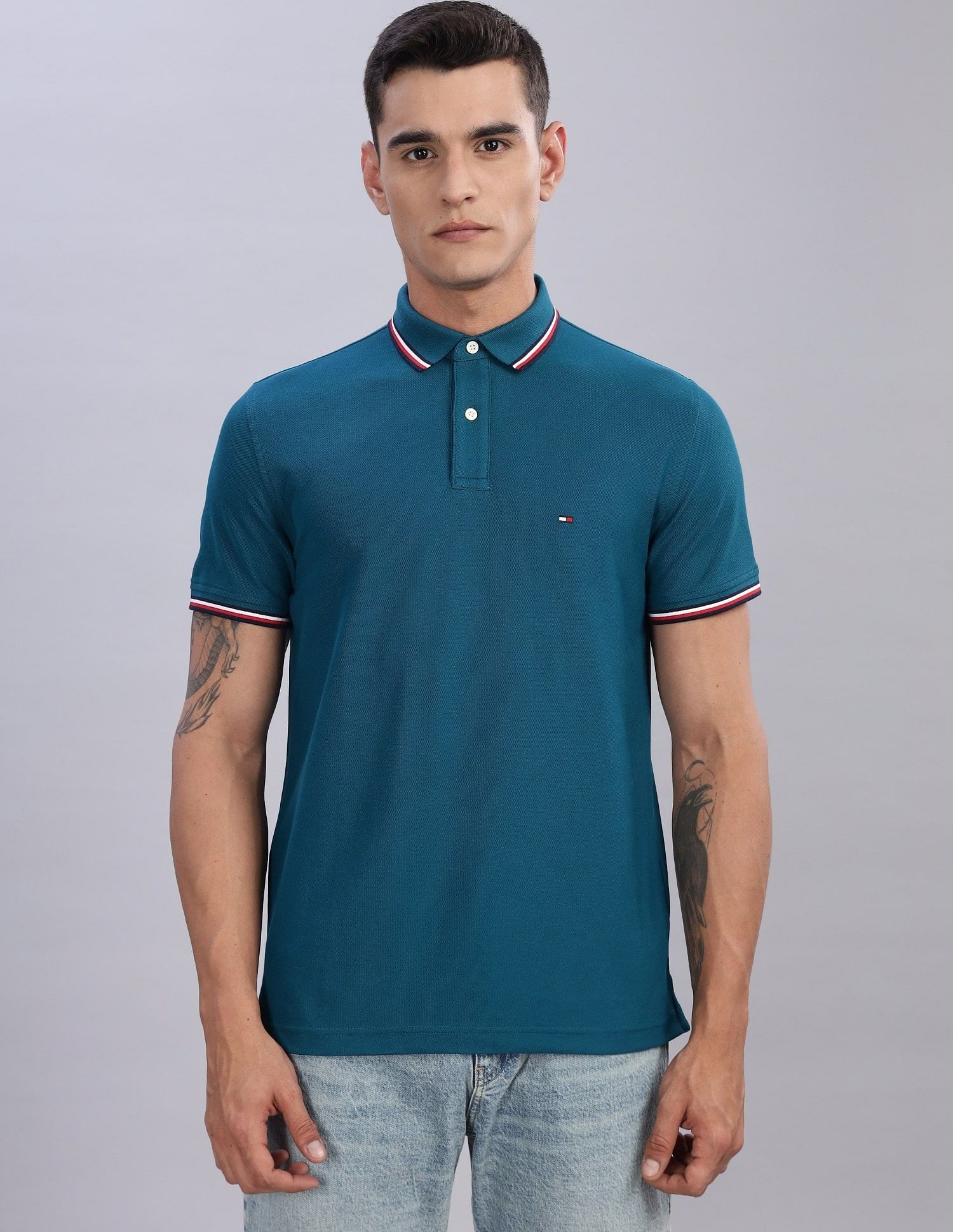 Tommy Hilfiger Solid Regular-Fit Cotton Polo Shirts
