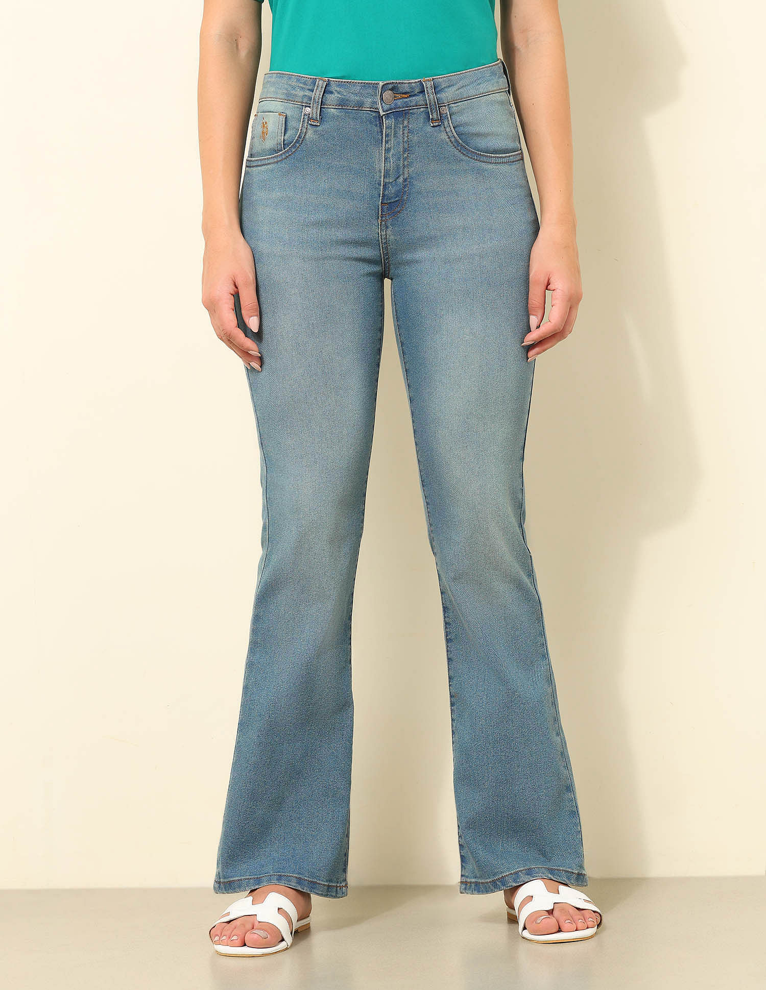 U.S. Polo Assn. Women Mid Rise Bootcut Jeans