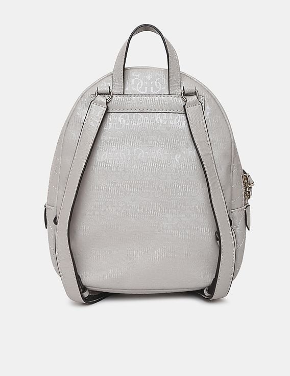 Buy GUESS Women Light Grey Wilona Quilted Backpack - NNNOW.com