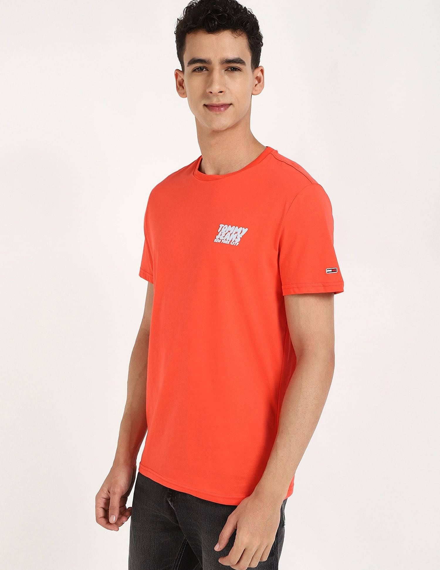 Tommy Hilfiger Printed Slim-Fit Cotton T-Shirt