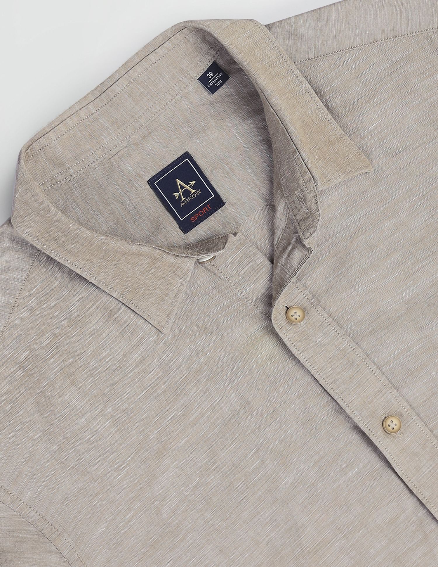 Arrow Sports Heathered Linen Shirt