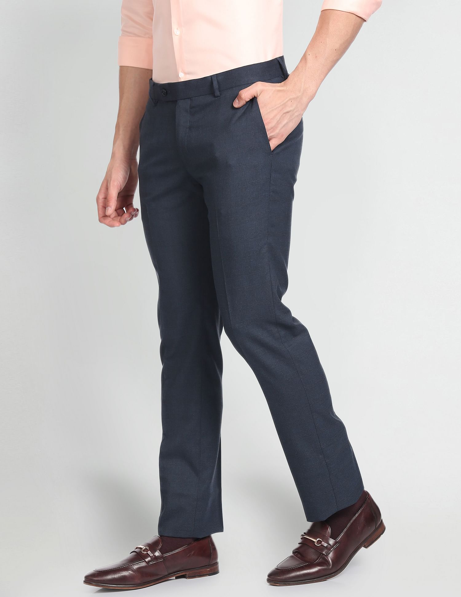 Arrow Dupplin Check Tailored Fit Formal Trouser
