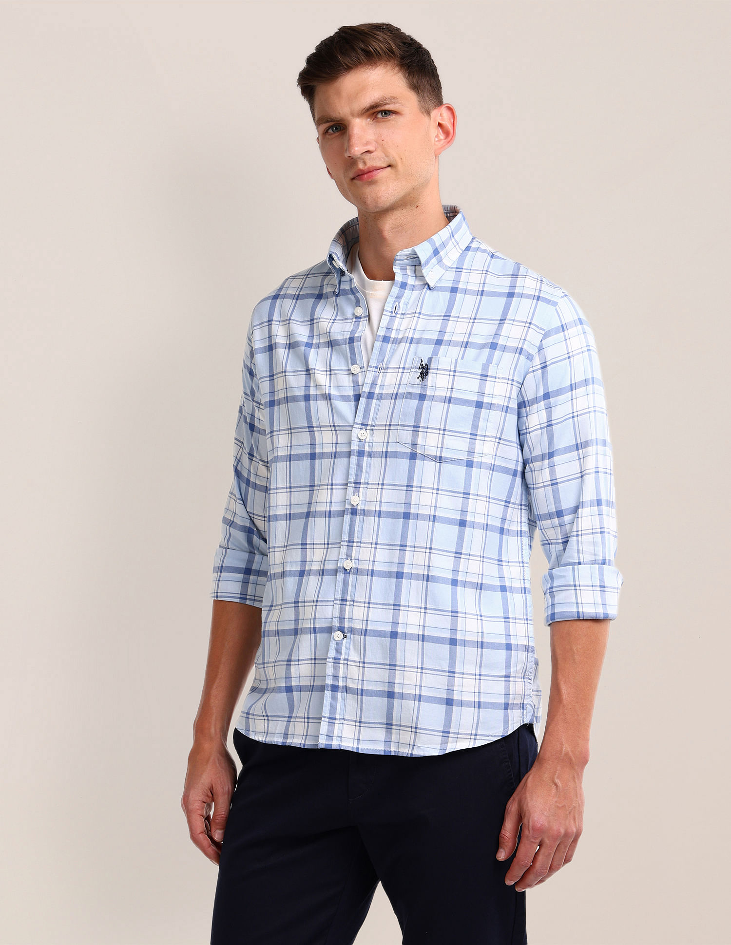 U.S. Polo Assn. Plaid Checked Regular Fit Shirt