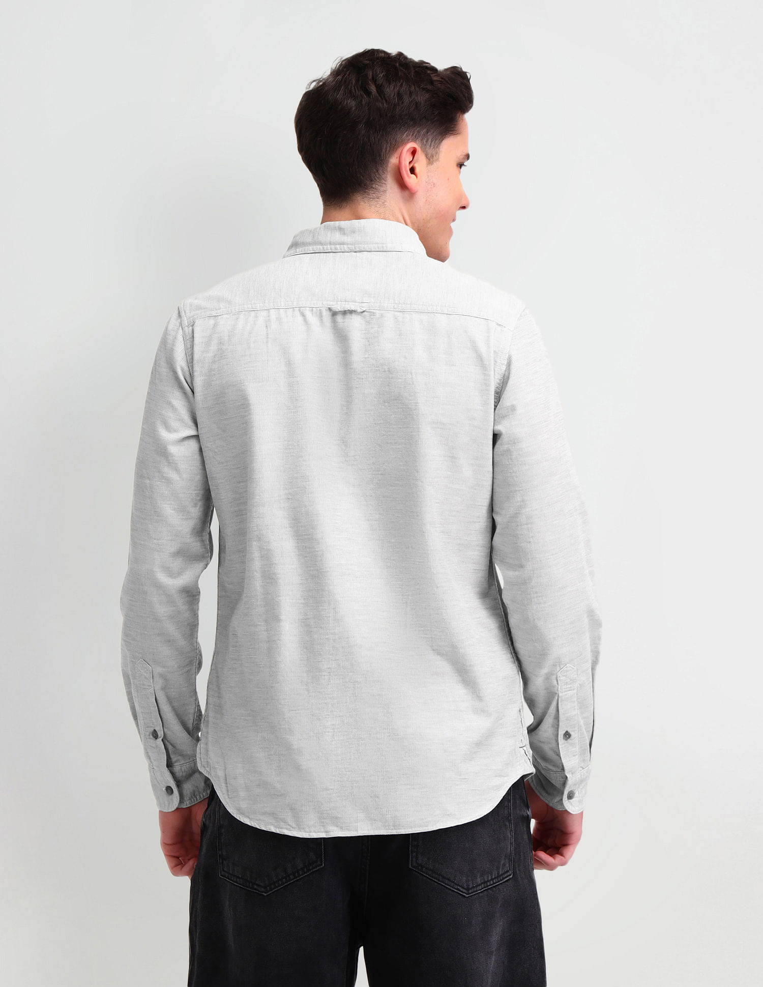 U.S. Polo Assn. Denim Co. Textured Slim Fit Cotton Shirt