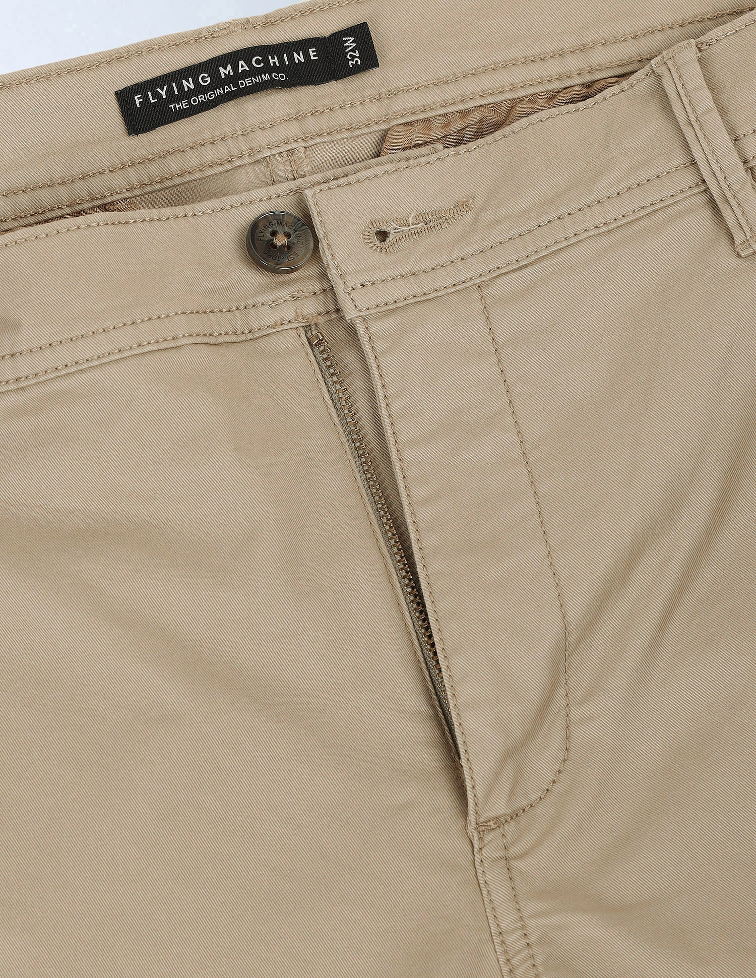Flying Machine Slash Slim Tapered Fit Mid Rise Trouser