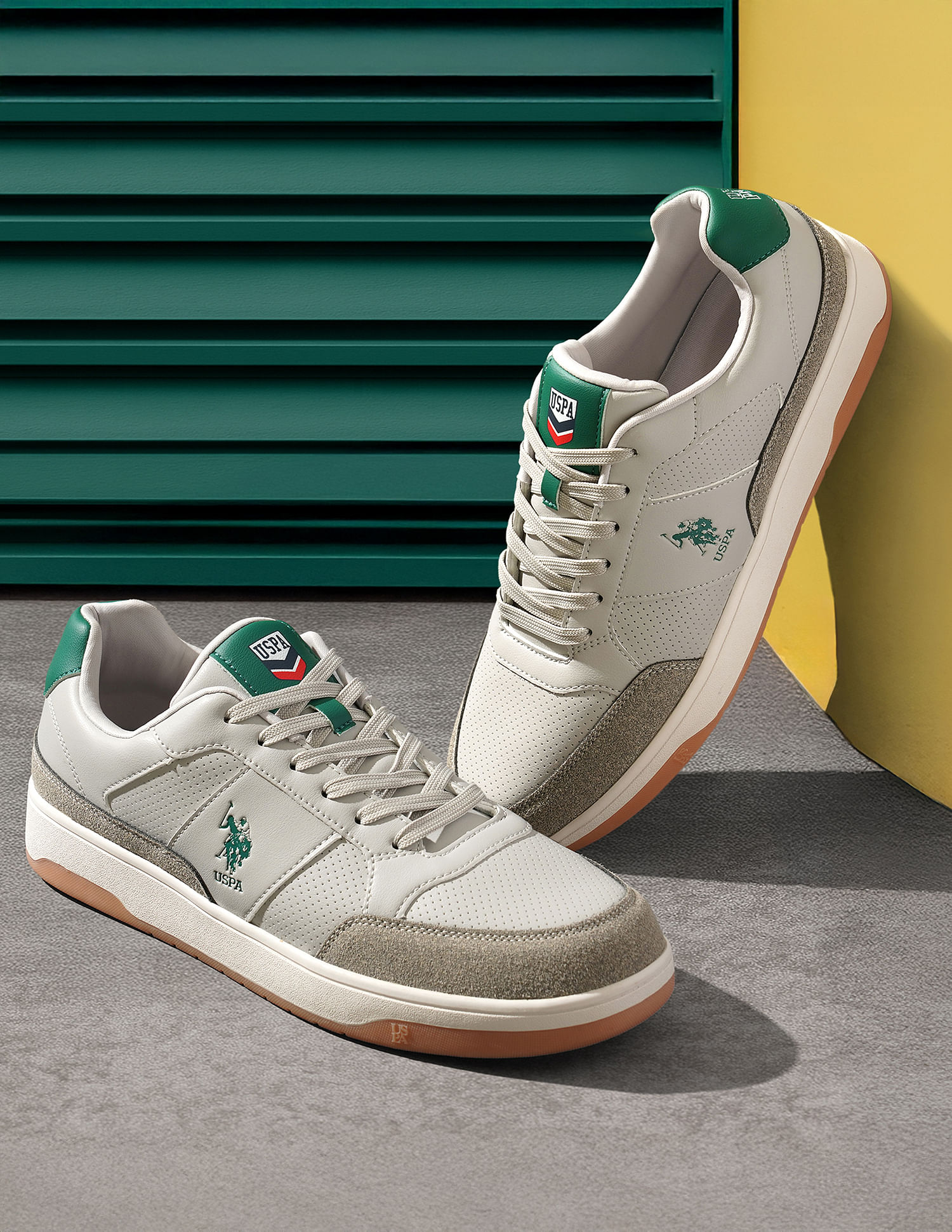 U.S. Polo Assn. Men Colourblocked Simon Sneakers