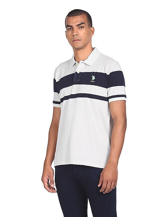 U.S. Polo Assn. Pique Striped Polo Shirt