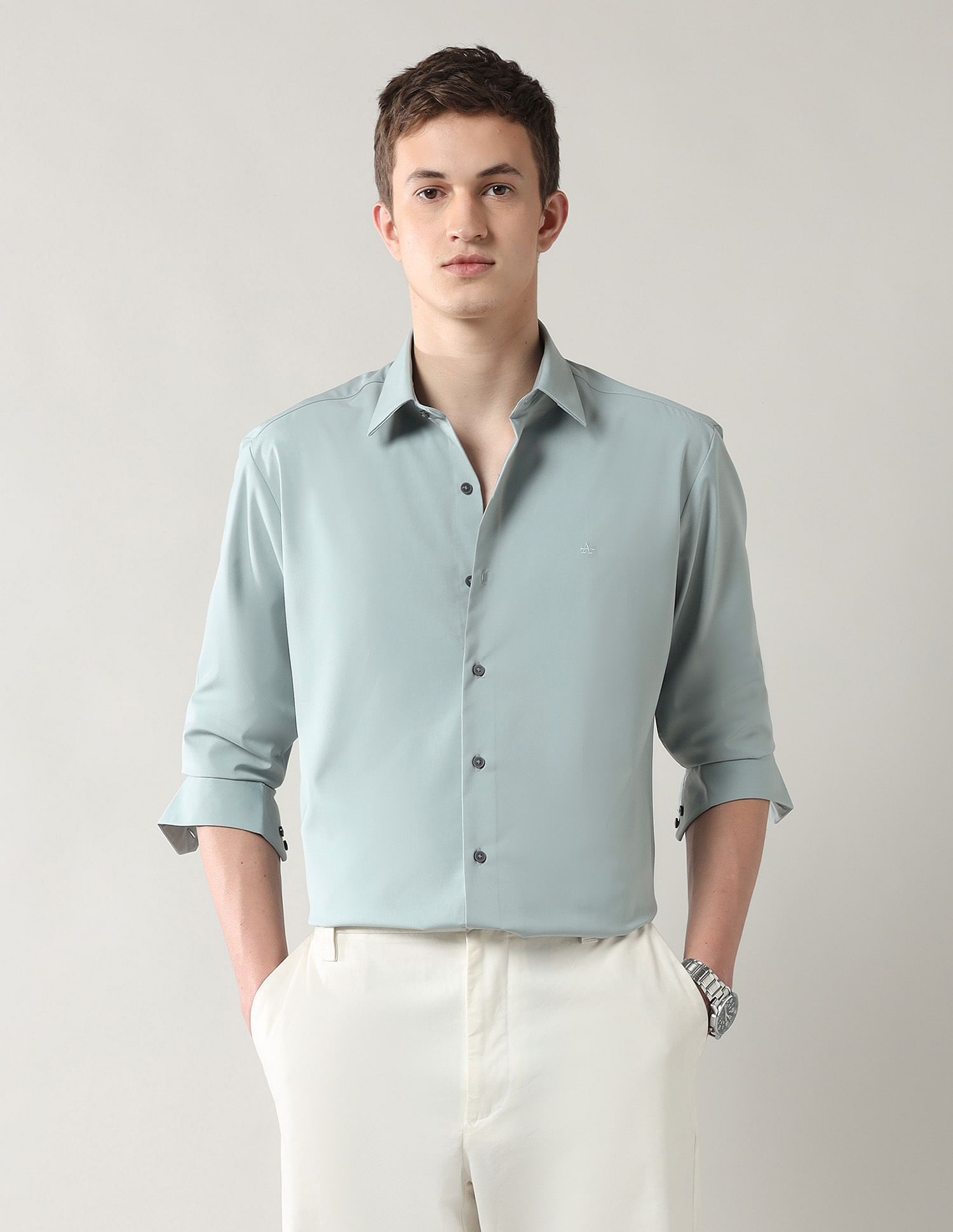 Arrow Newyork Manhattan Slim Fit Twill Shirt