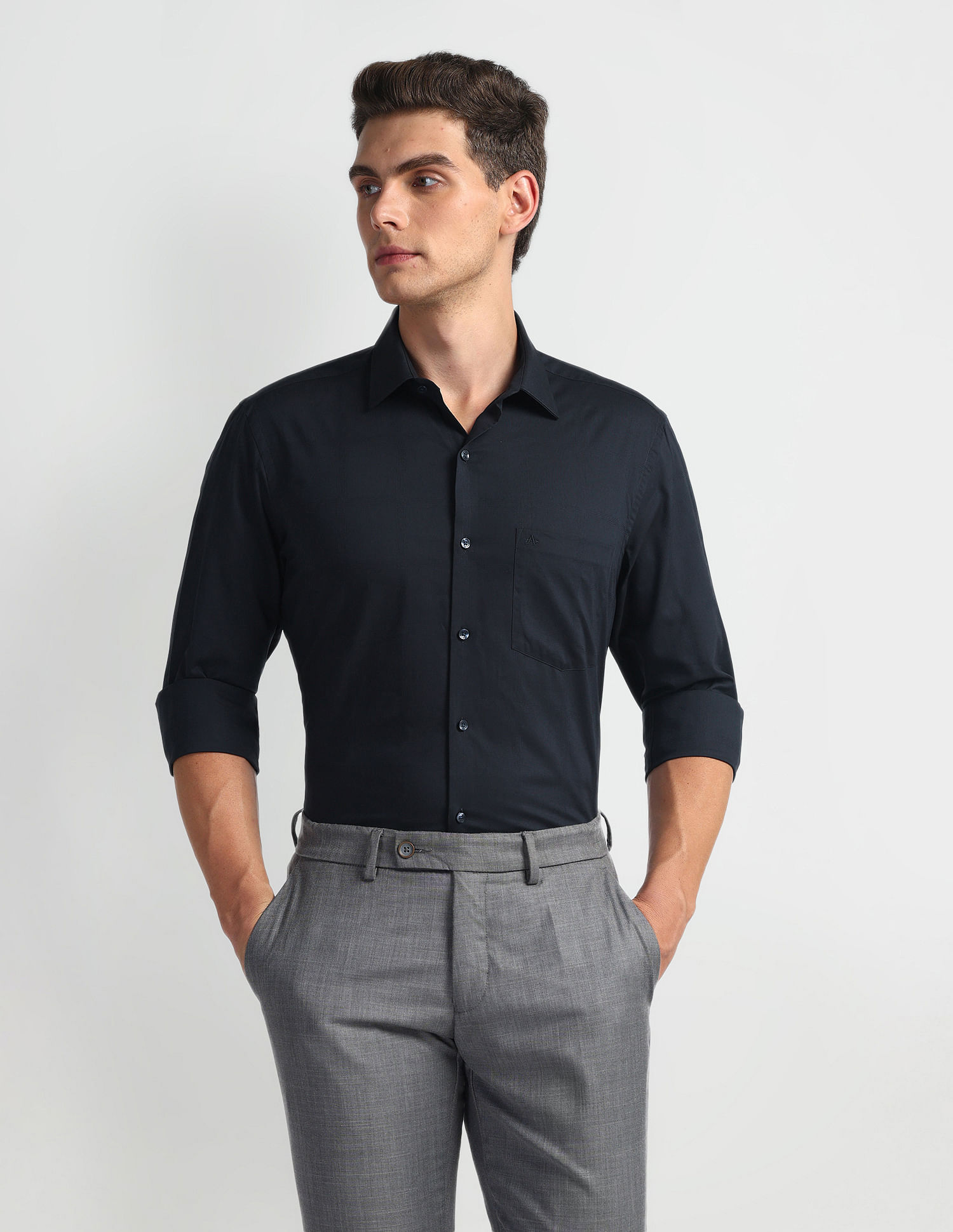 Arrow Windowpane Check Cotton Shirt