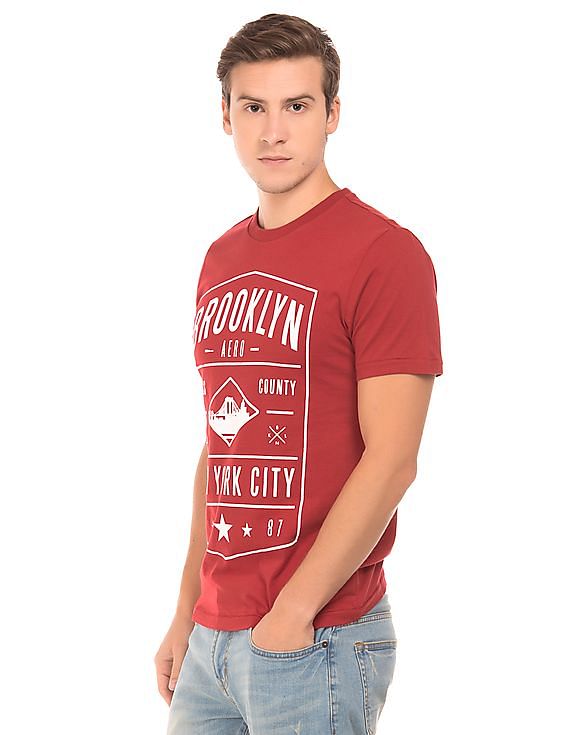 Aeropostale Crew Neck Graphic Print T-Shirt