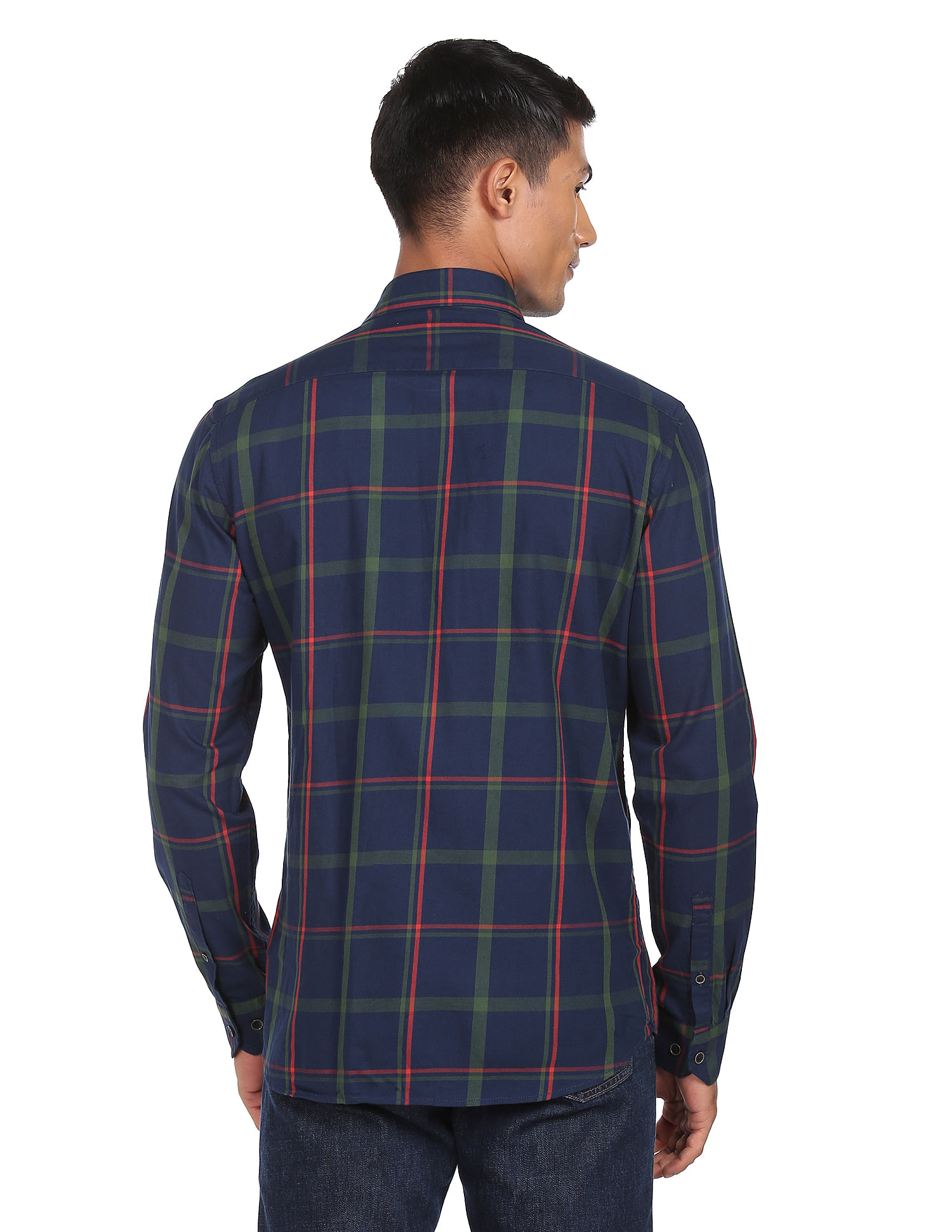 Arrow Sports Plaid Check Manhattan Slim Fit Shirt