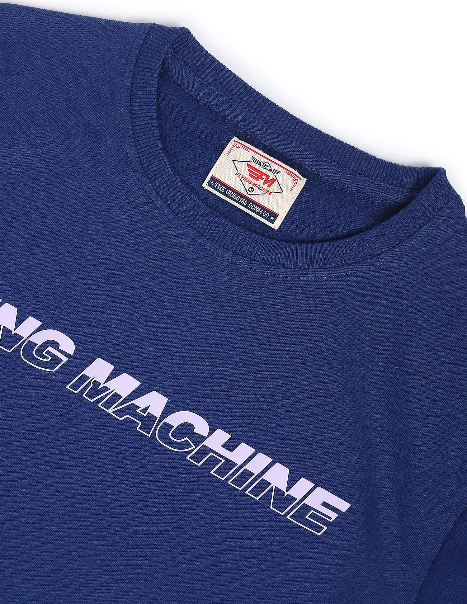 Flying Machine Crew Neck Typographic Print Sweatshirt