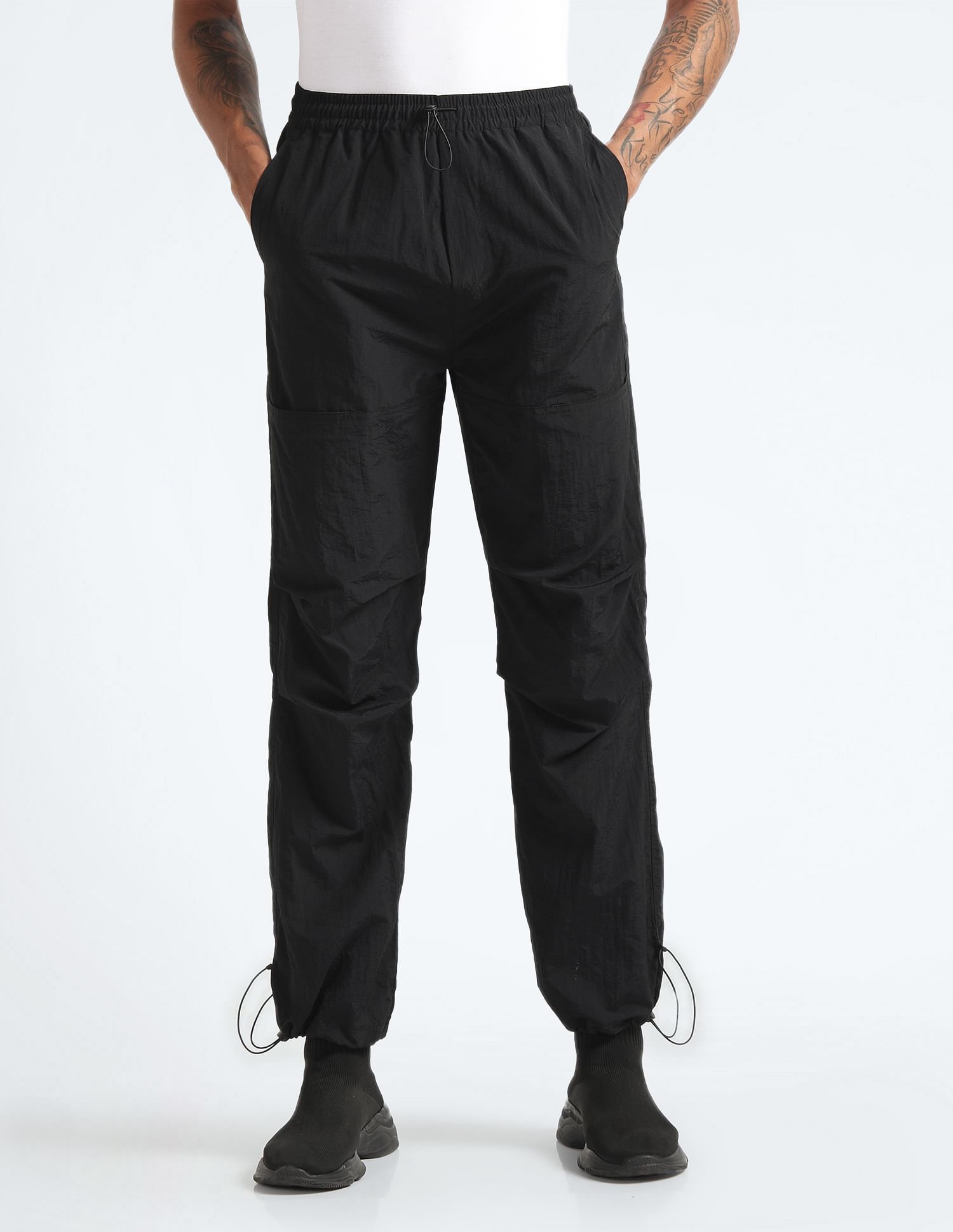 Flying Machine Mid Rise Solid Trousers