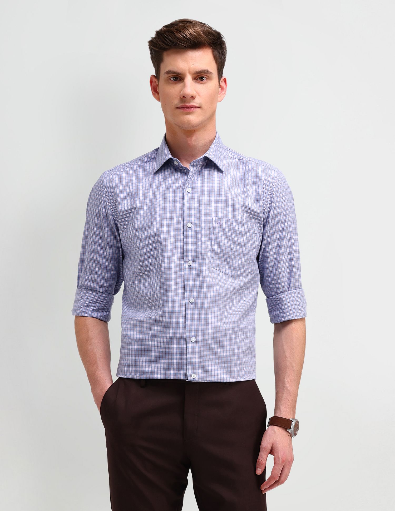 Arrow Twill Micro Checked Shirt