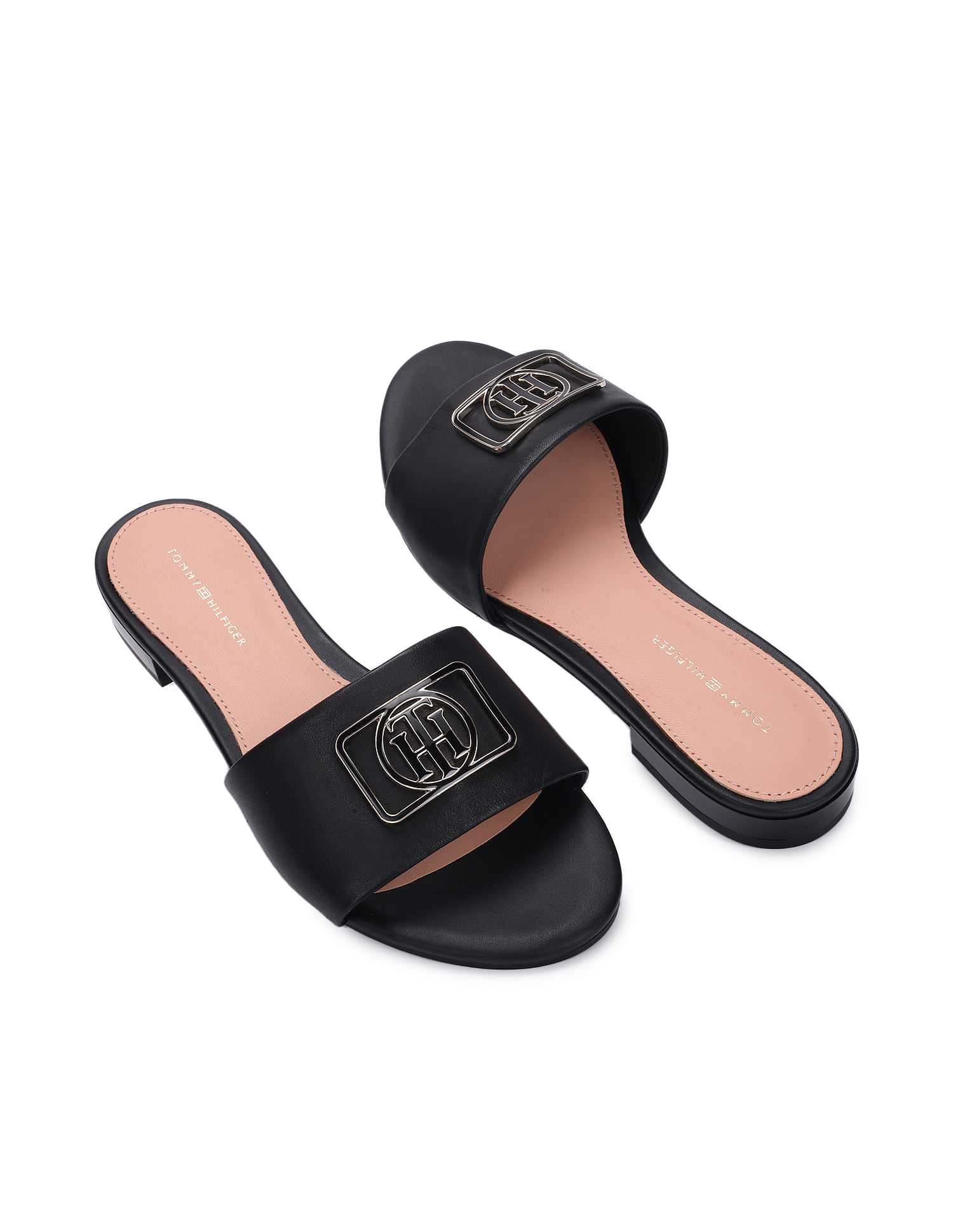 tommy hilfiger square toe flat sandals