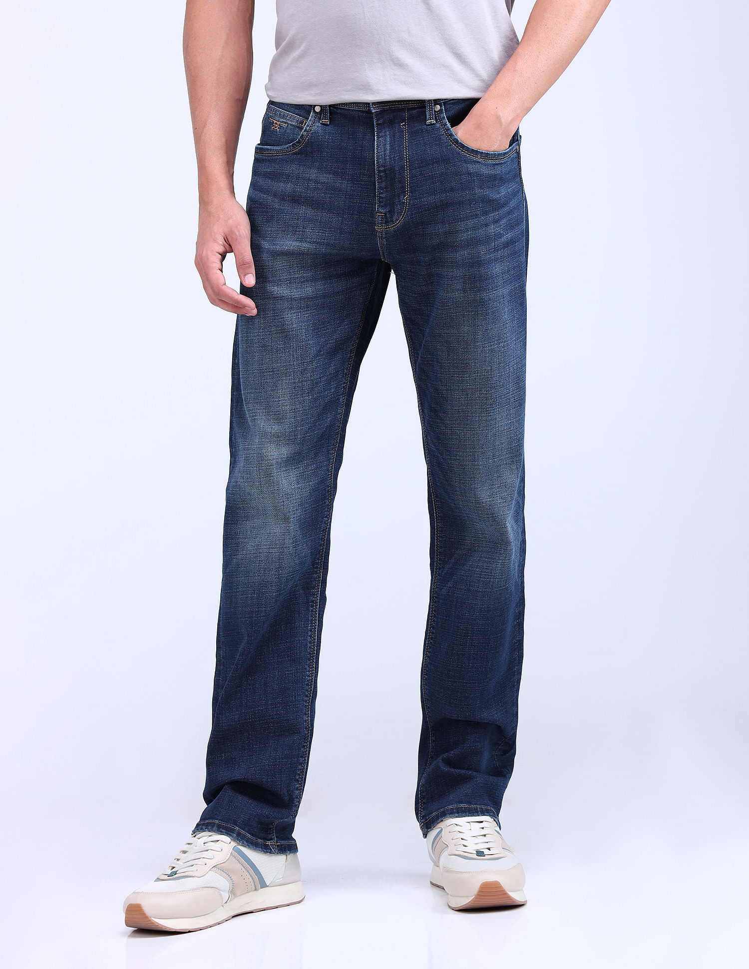 Flying Machine F-Jango Straight Fit Stone Wash Jeans